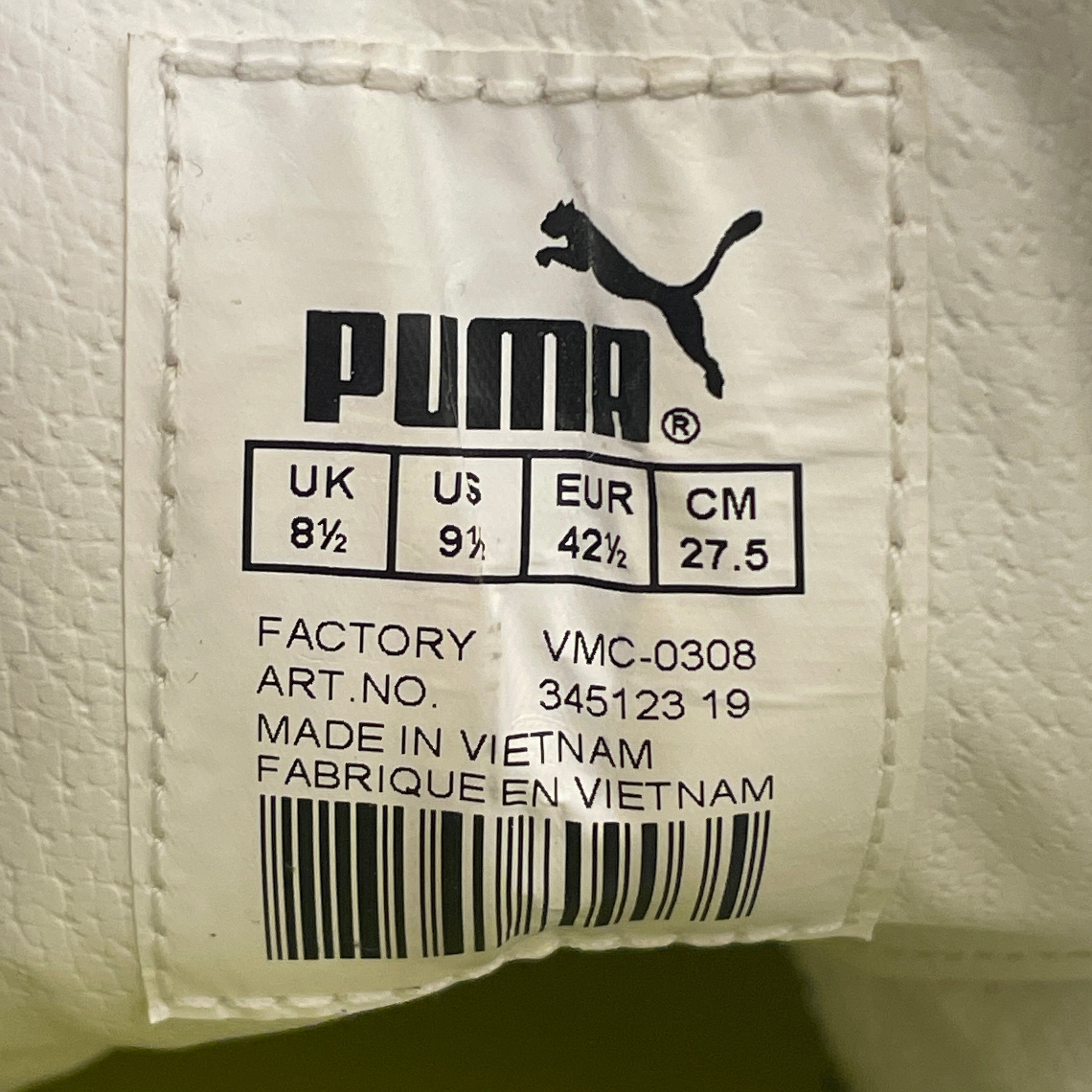 PUMA/Vintage/Low-Sneakers/US 9.5/Leather/WHT/Y2K Amoko Strap view 4