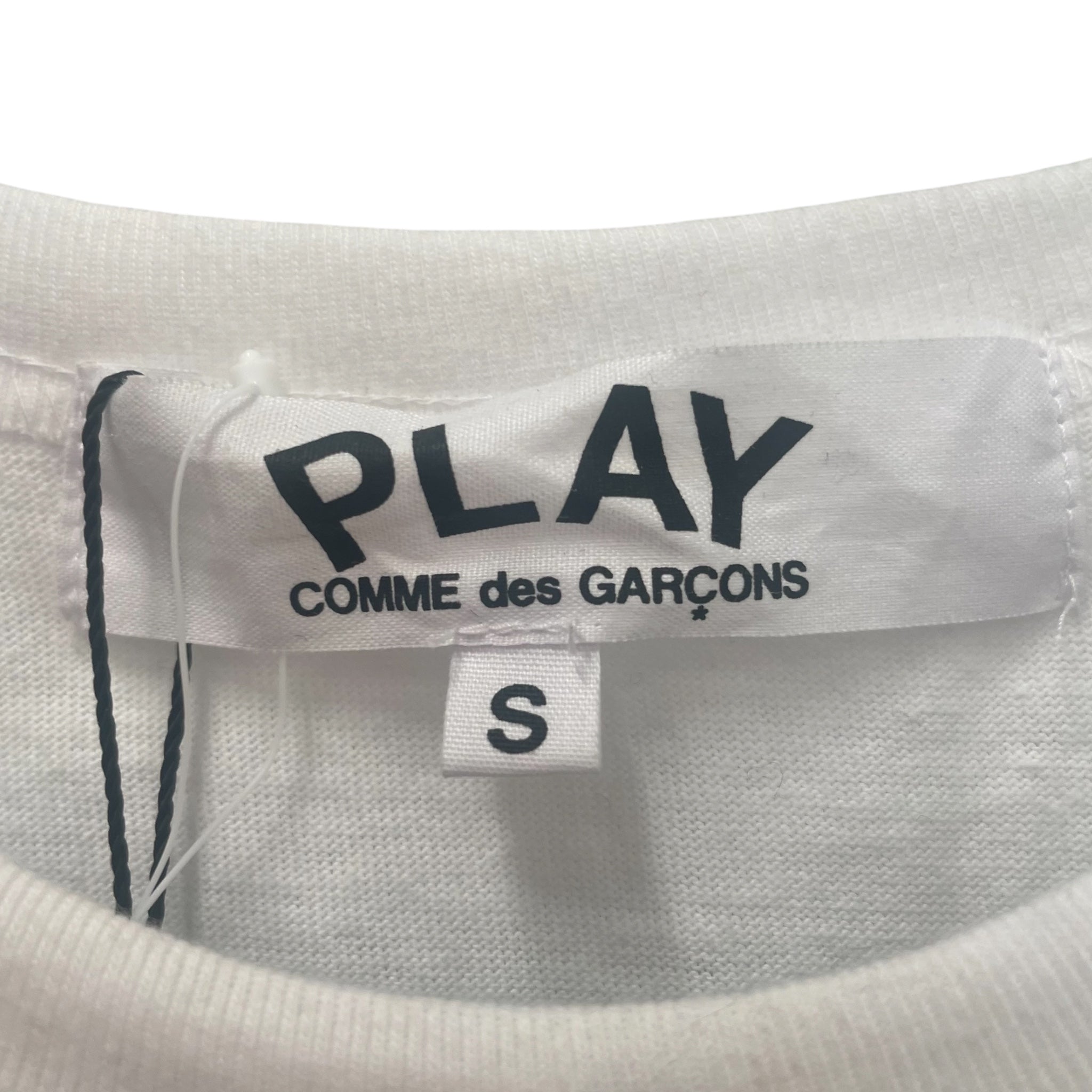 COMME des GARCONS/T-Shirt/S/Cotton/WHT/GREEN HEARTS view 3