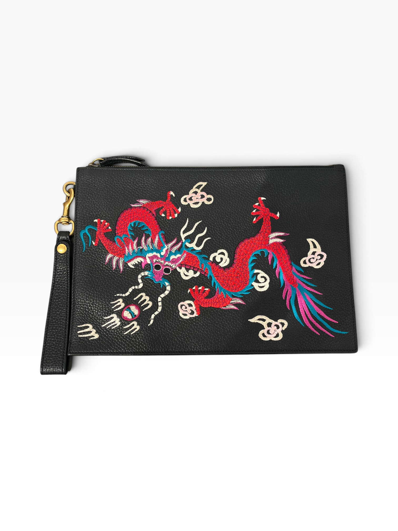 GUCCI/Pouch/Leather/BLK/CHINA EXCLSUIVE DRAGON POUCH view 1