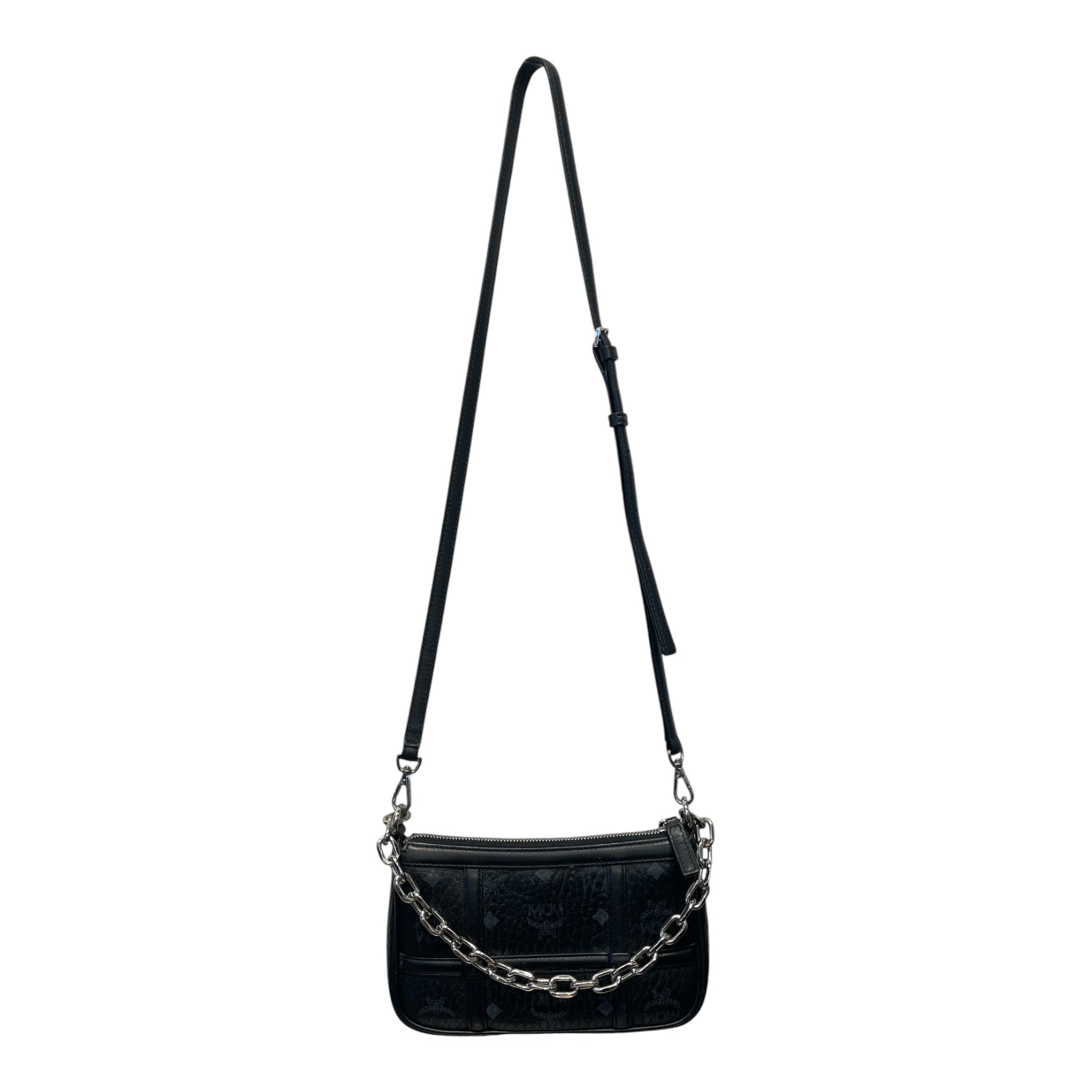 MCM/Cross Body Bag/Monogram/Leather/BLK/AREN VISETOS view 1