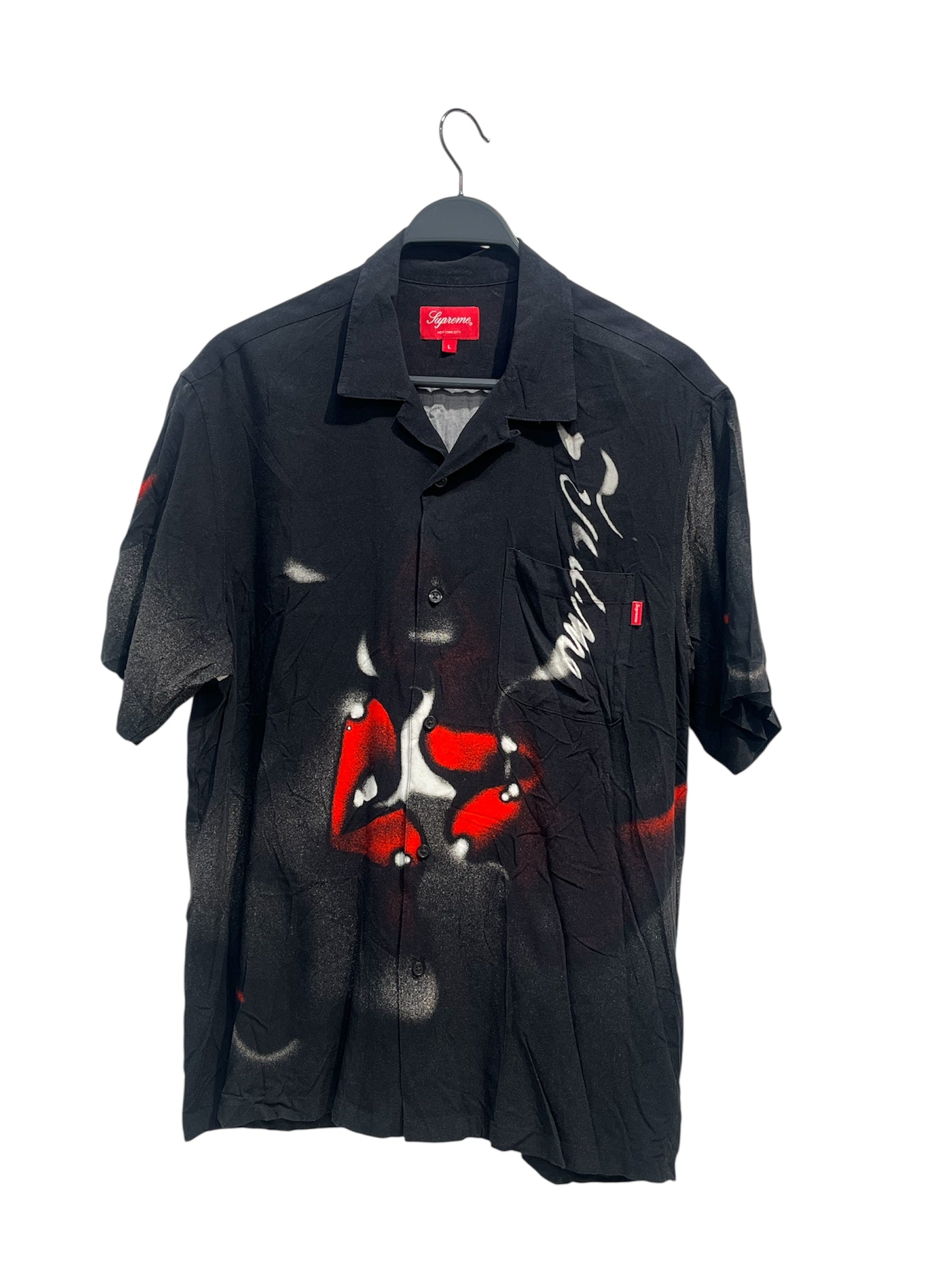 Supreme/SS Shirt/L/Cotton/BLK/Graphic/blow back view 1