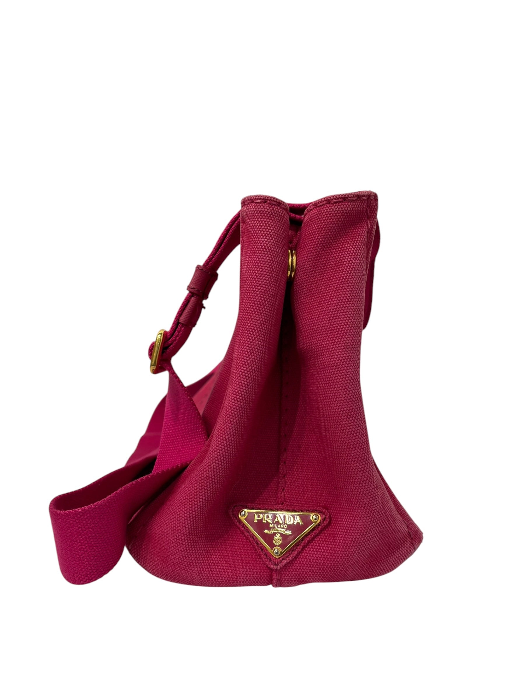 PRADA/Tote Bag/Cotton/PNK/CANAPA LOGO TOTE view 3