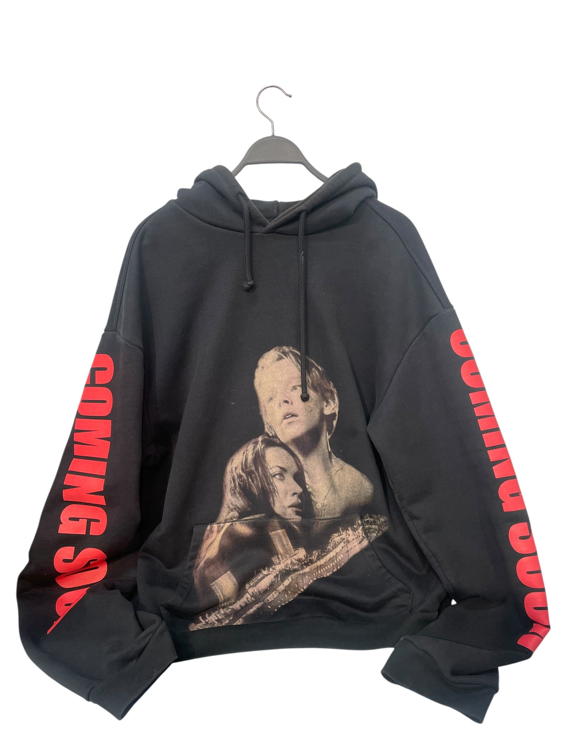 VETEMENTS/Hoodie/M/Graphic/Cotton/BLK/ss16 titanic coming soon view 1