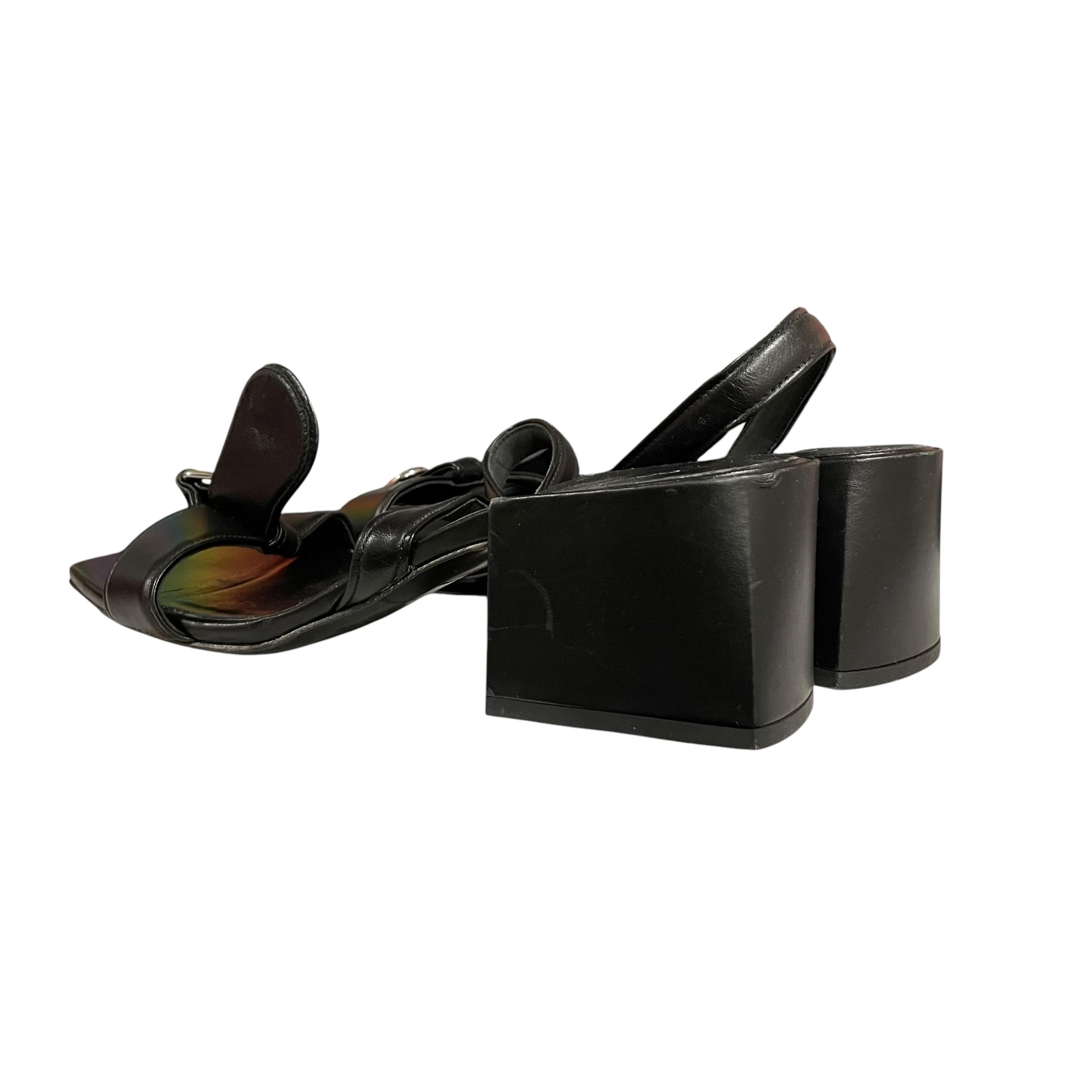 Courreges/Sandals/EU 39/BLK/BLOCK HEEL SANDAL view 2