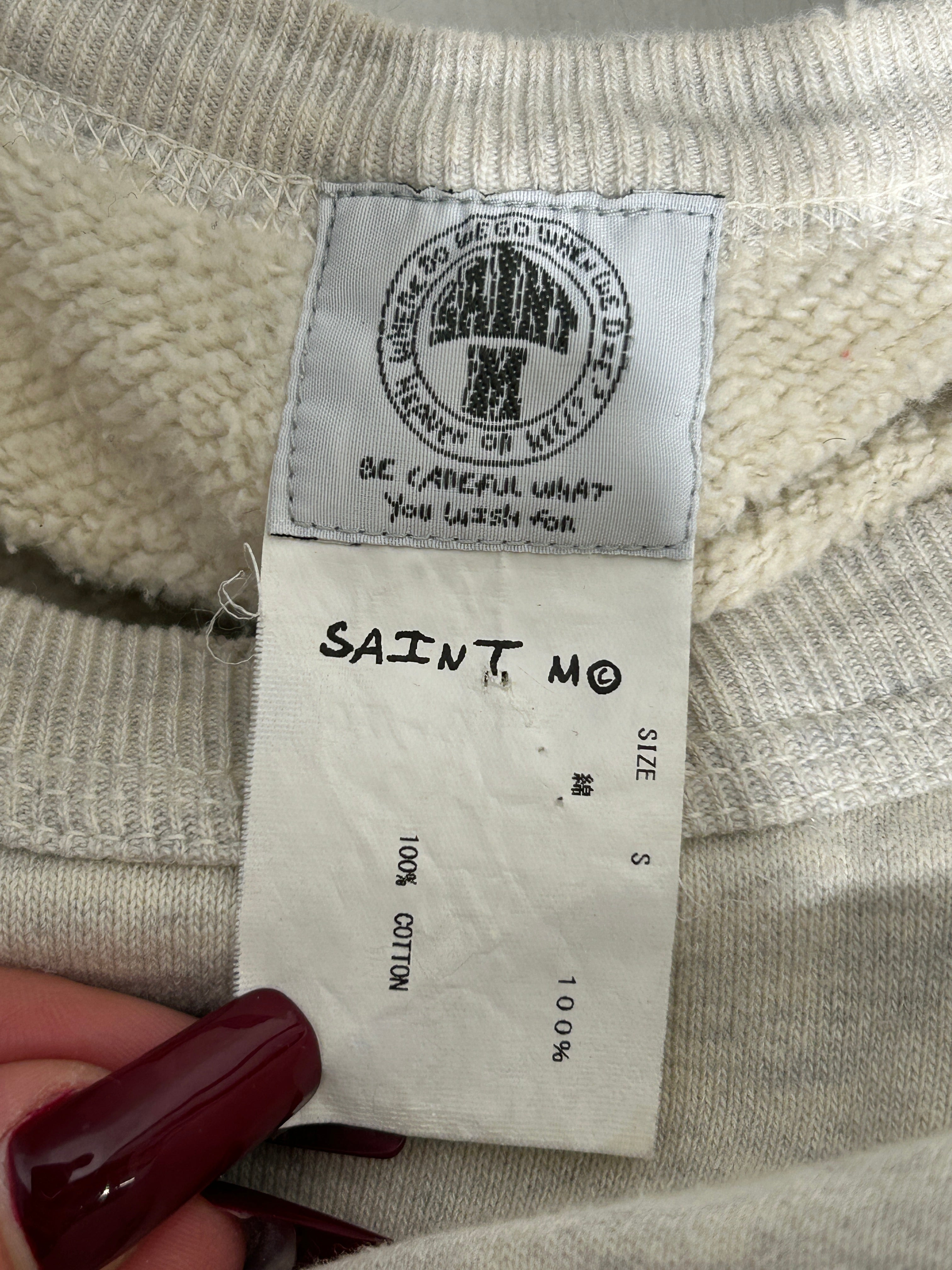 SAINT MICHAEL/Sweatshirt/S/Cotton/GRY/CAMELLIA FLOWERS view 3