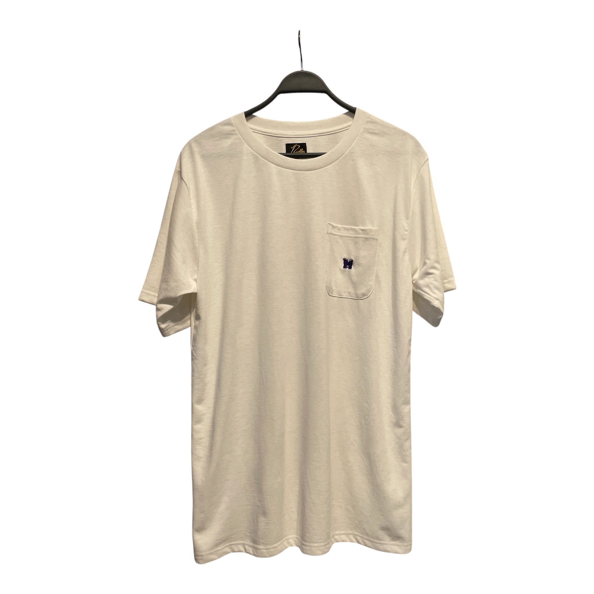 Needles/T-Shirt/L/Cotton/WHT/white tee/purplebutterfly view 1