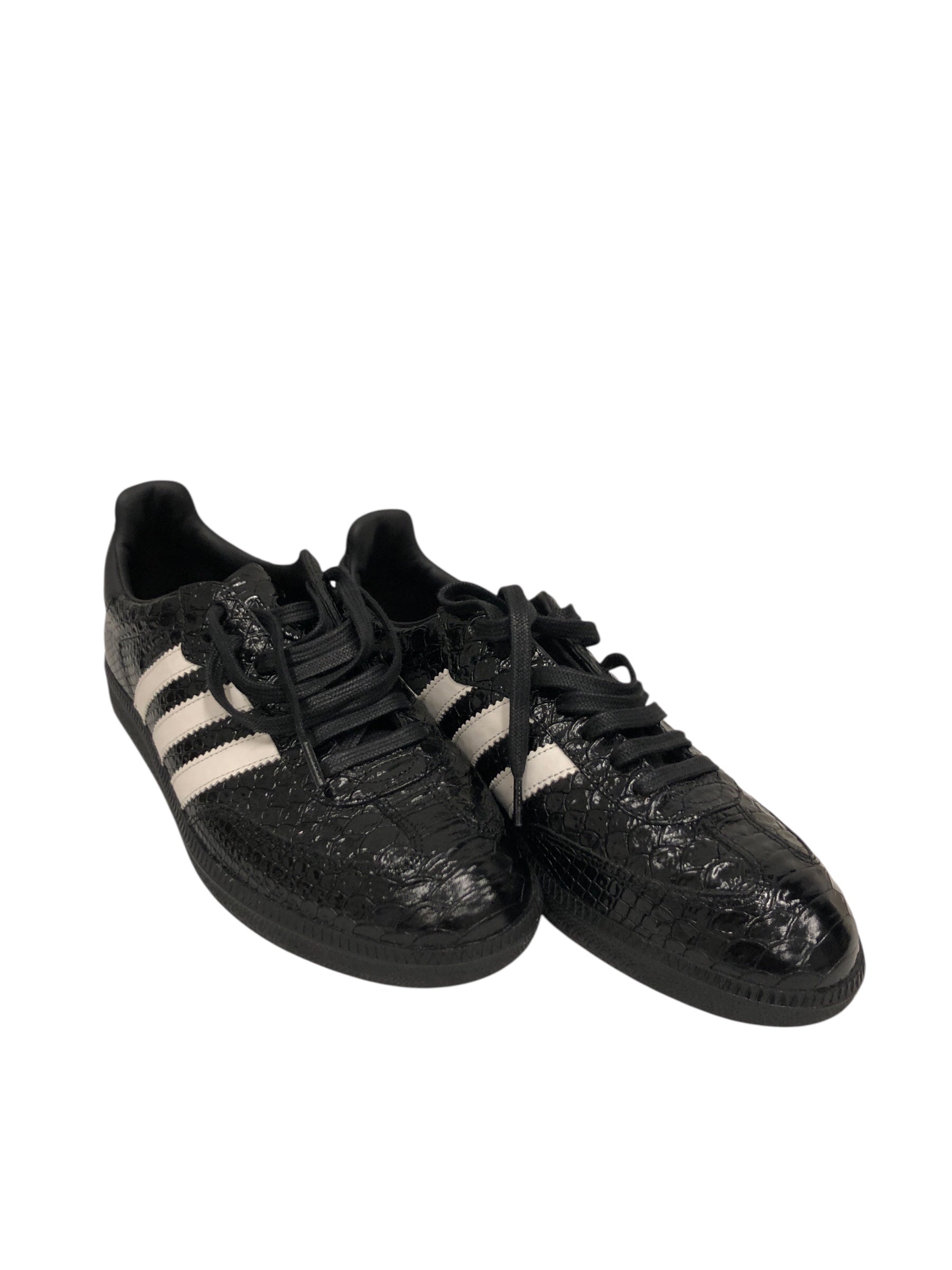 adidas/Low-Sneakers/US 9.5/Stripe/Polyester/BLK/Made in Italy Blk Croc view 1
