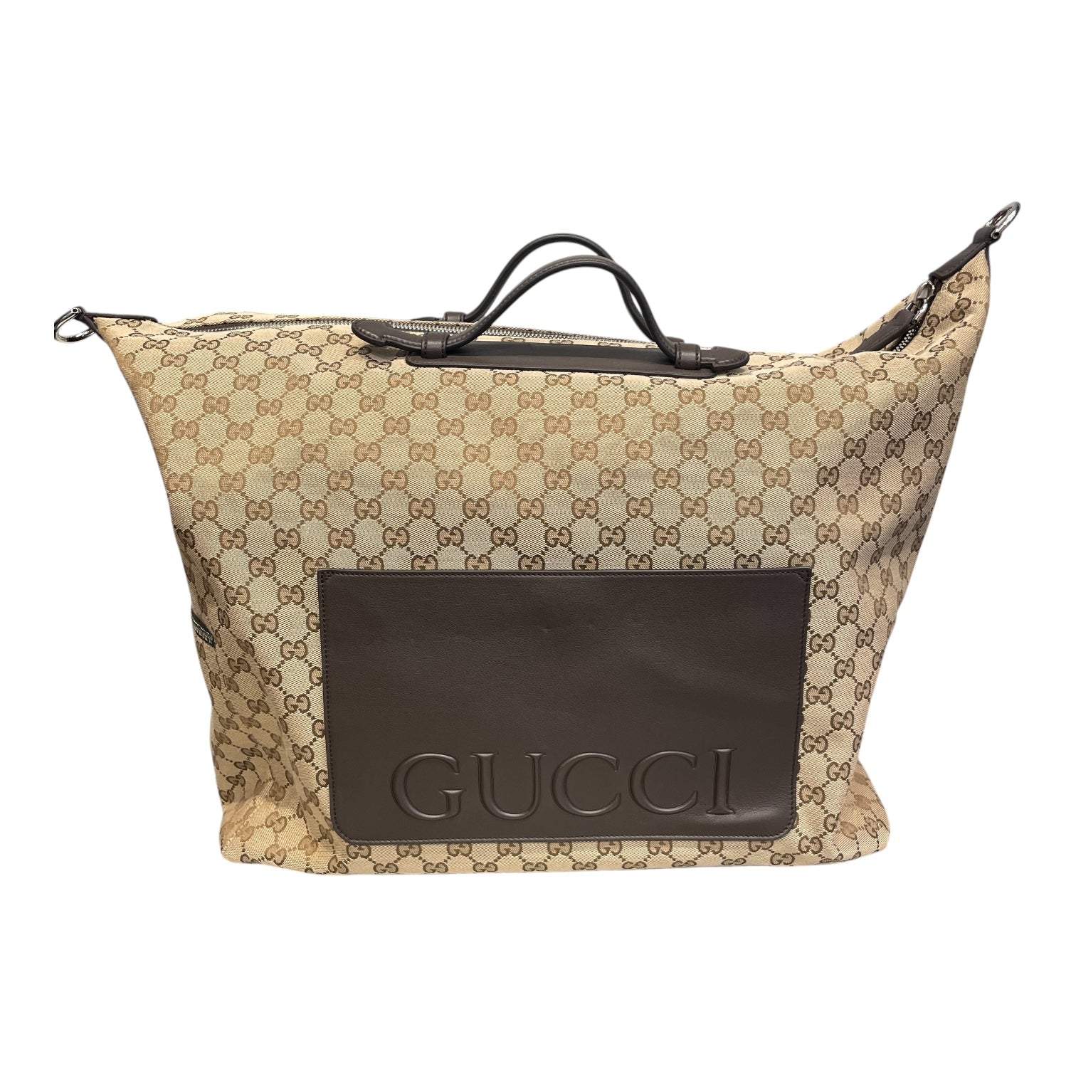GUCCI/Bag/Monogram/KHK/canvas travel bag view 1