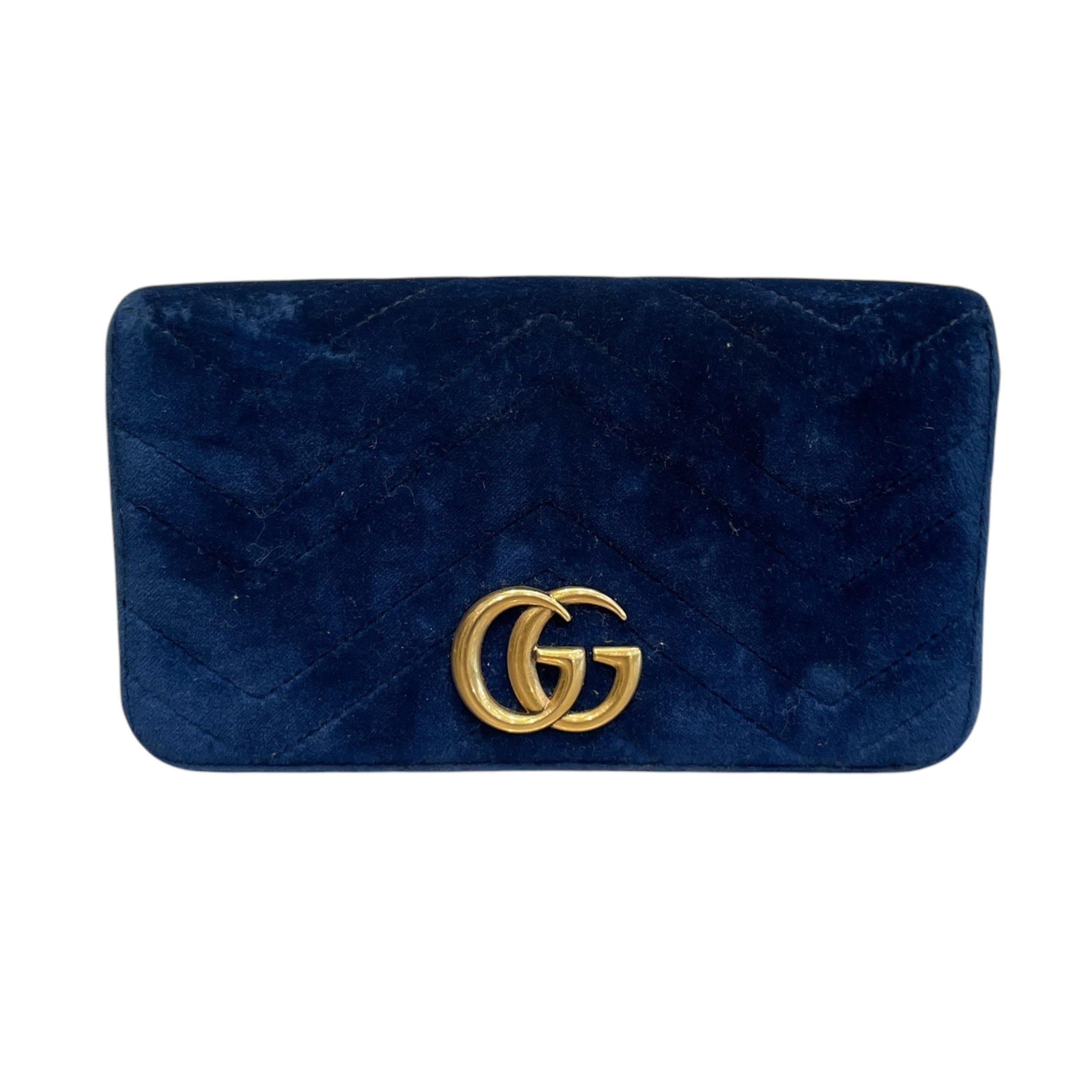 GUCCI/Hand Bag/Velour/NVY/GOLD HARDWARE / BACKHEART view 3