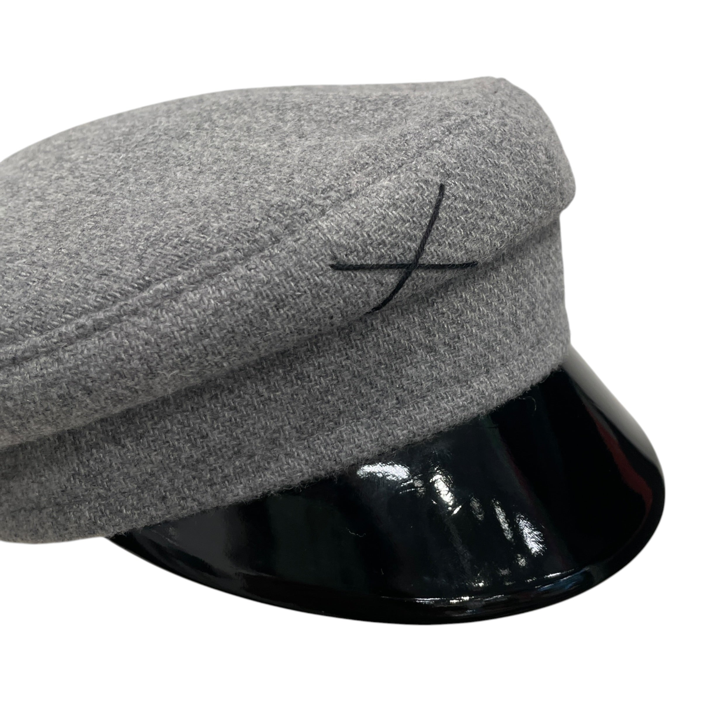 RUSLAN BAGINSKIY/Newsboy Cap/L/Wool/GRY/L's/PATENT LEATHER BRIM CAP view 5