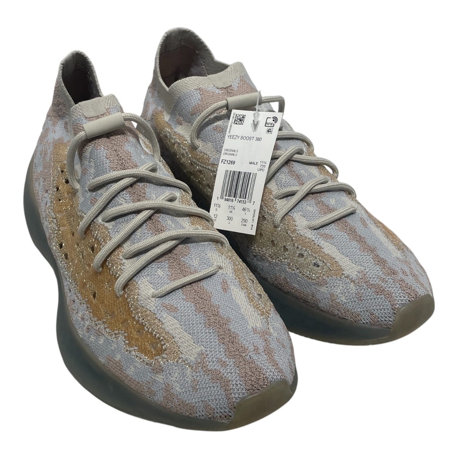 YEEZY/Low-Sneakers/US 12/Acrylic/GRY/380 view 1