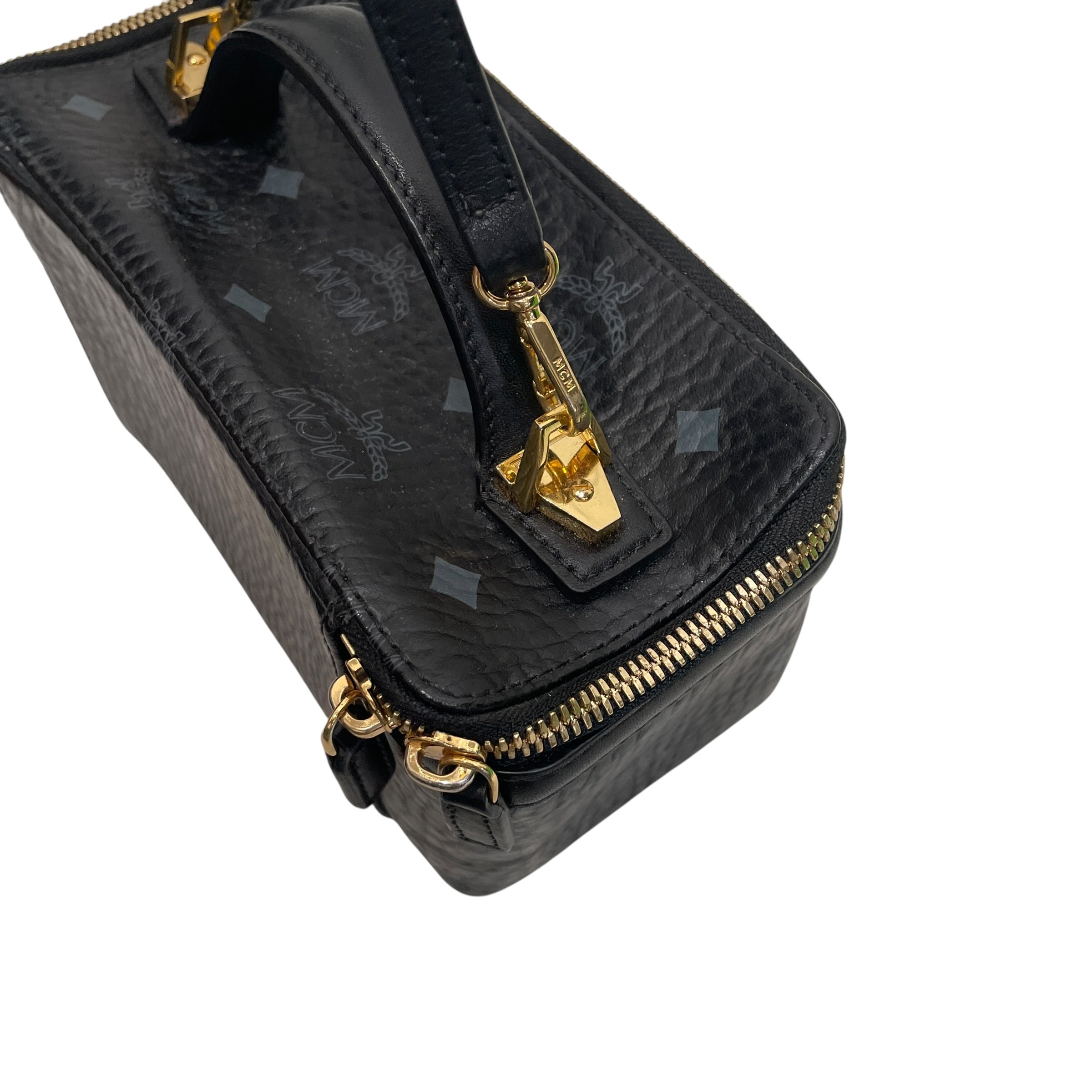 MCM/Cross Body Bag/Leather/BLK/ZIP CLOSURE AT TOP view 5
