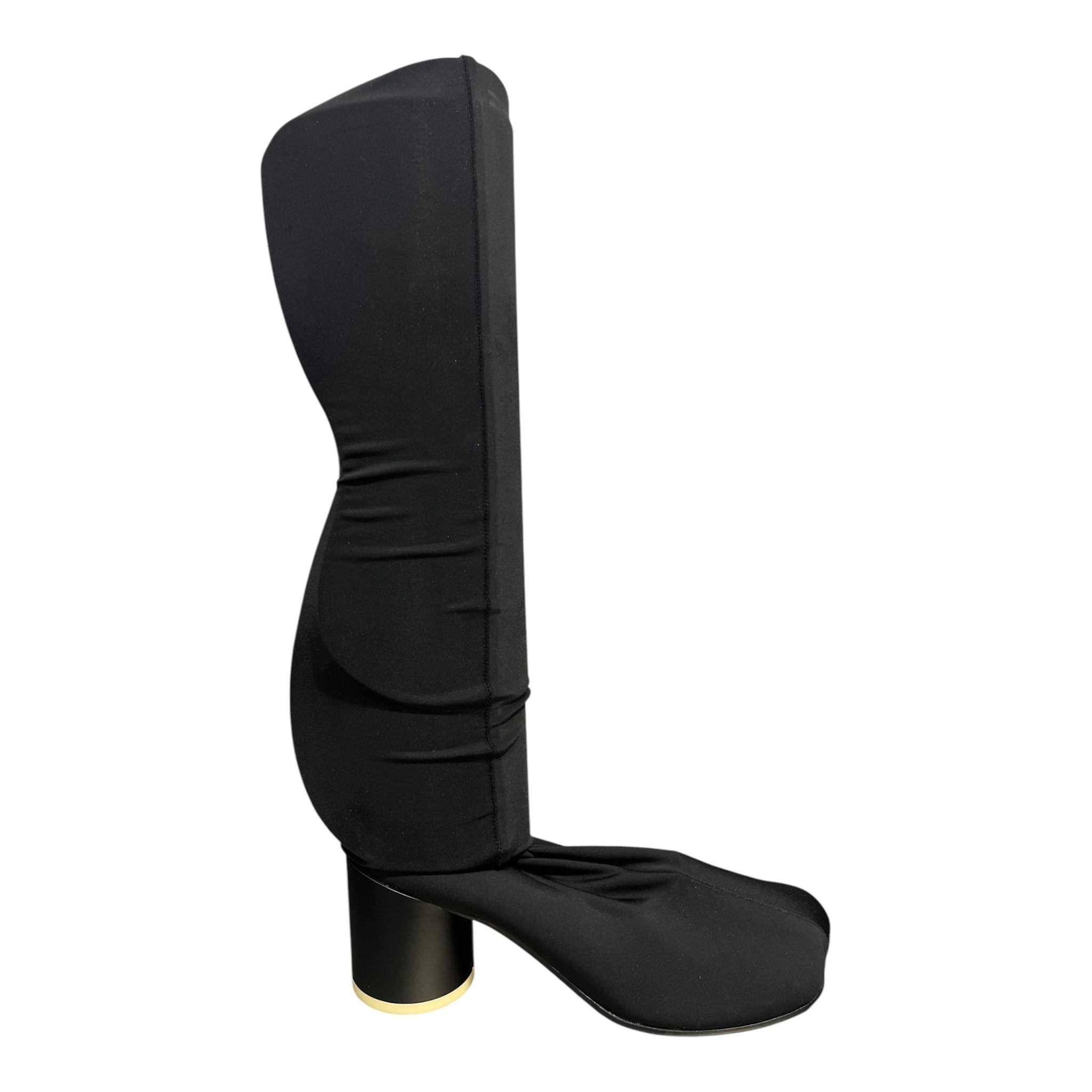 MM6/Long Boots/EU 36/BLK/SOCK BOOTS ROUND HEEL view 4