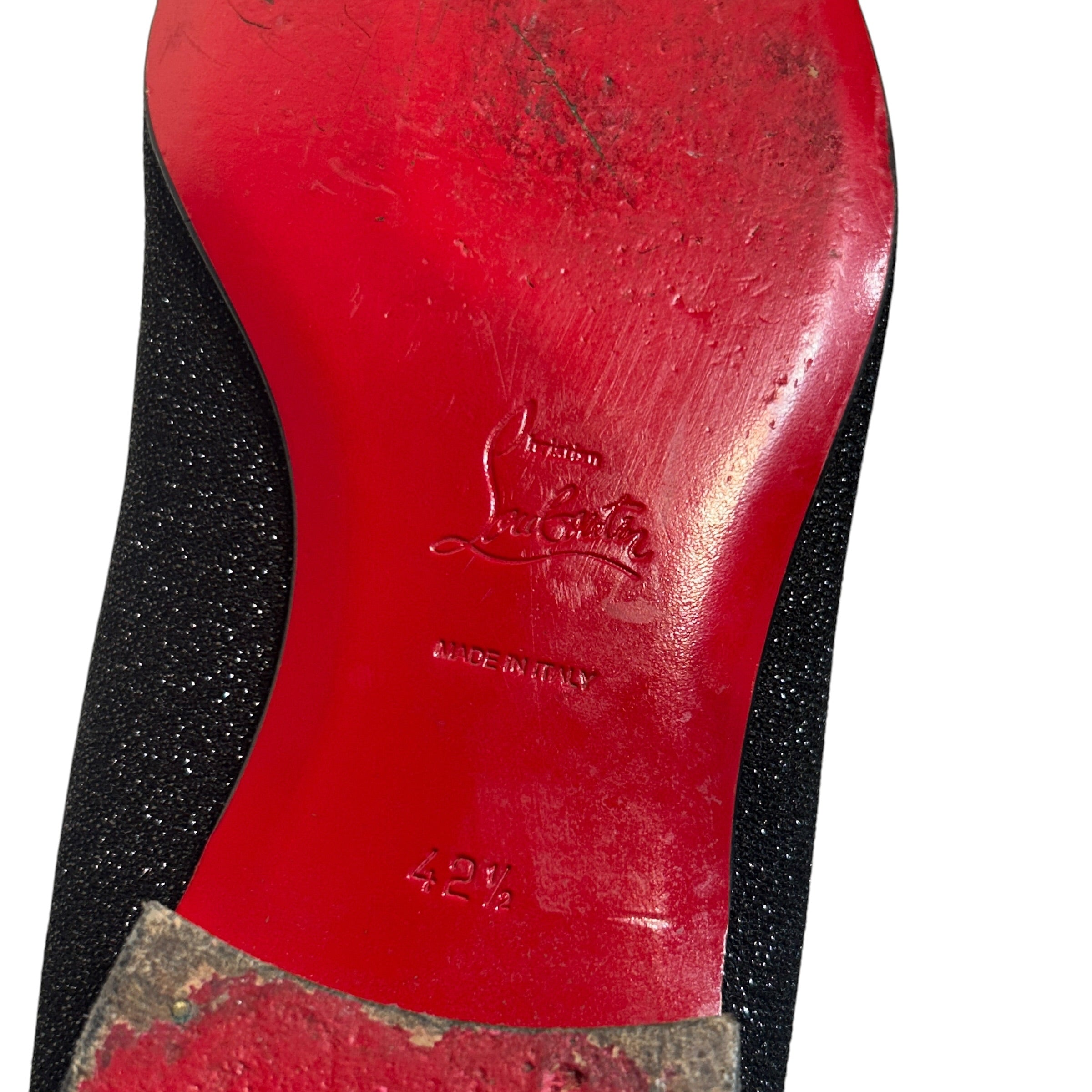 Christian Louboutin/Dress Shoes/EU 42/Cotton/BLK/Spooky Flat view 7