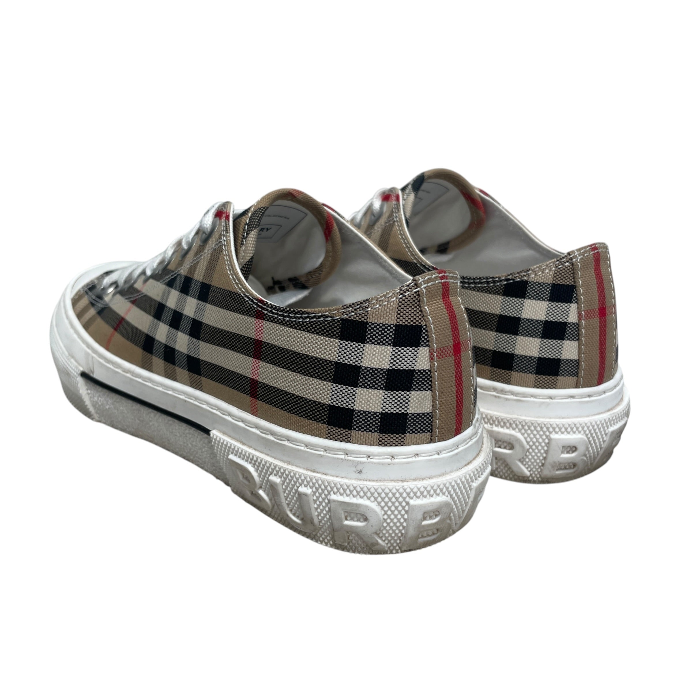 BURBERRY/Low-Sneakers/EU 41.5/Plaid/Cotton/BEG/ view 2