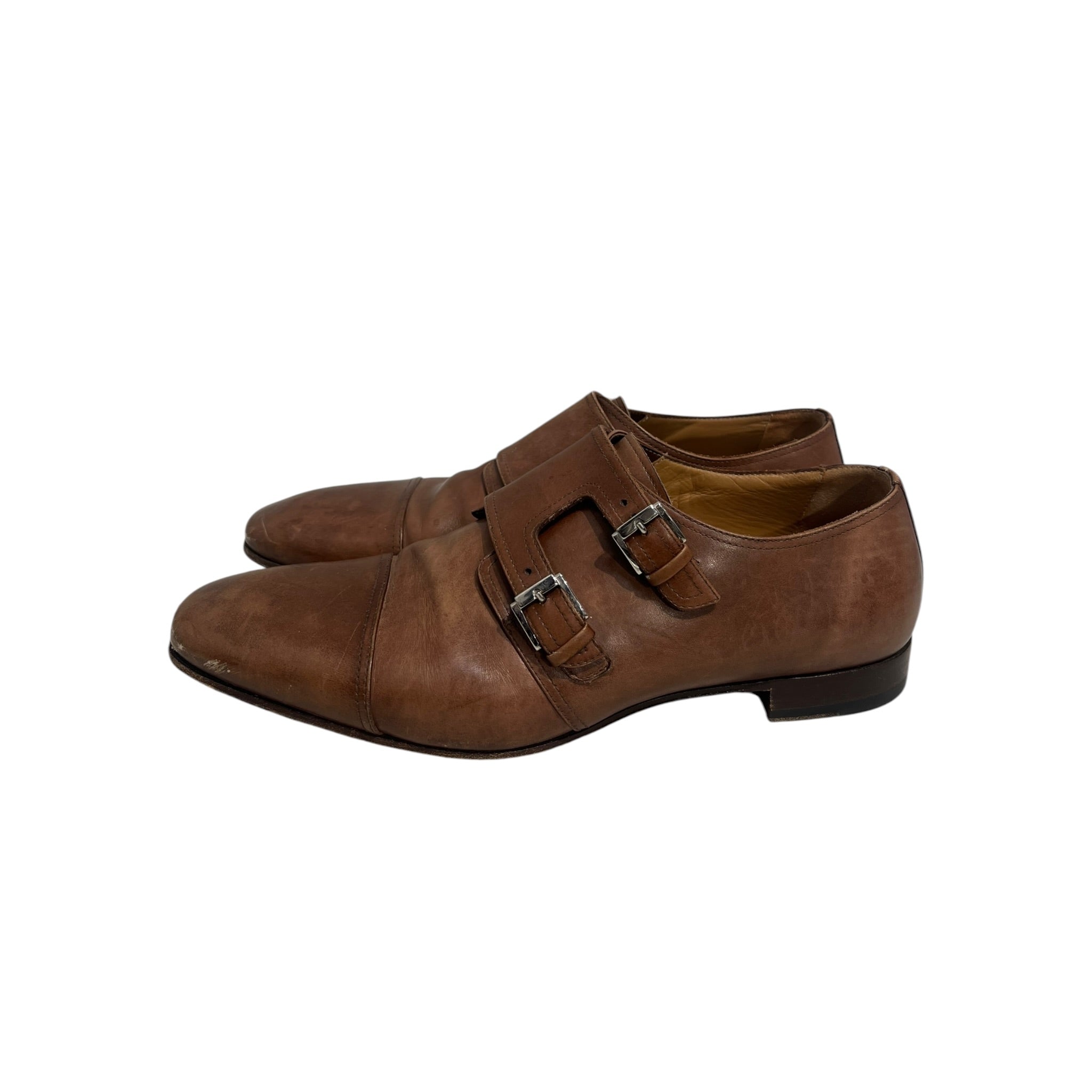 Christian Louboutin/Dress Shoes/EU 44/Leather/BRW/LOUB MONK STRAP LOAFER view 8