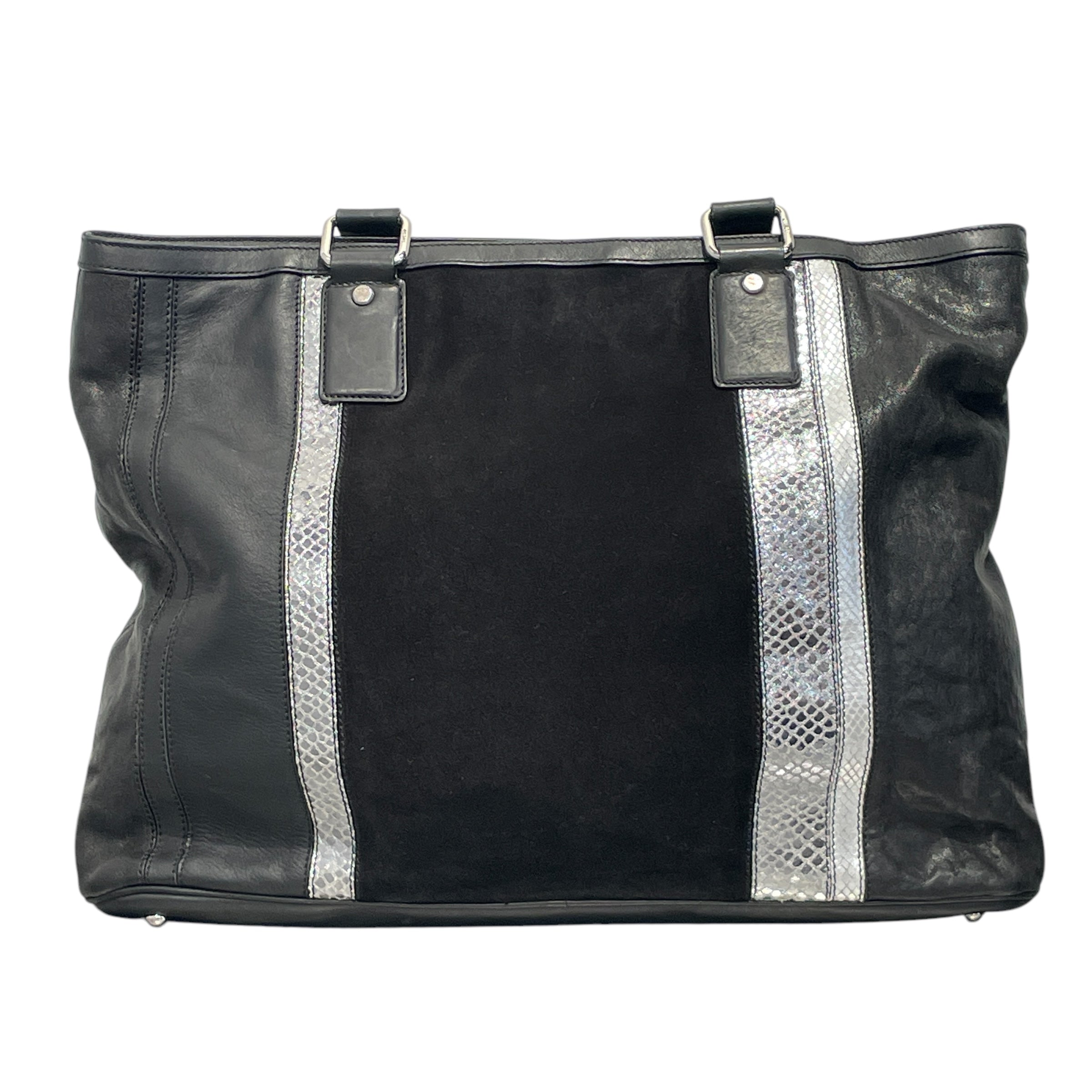 MCM/Hand Bag/L/Animal Pattern/BLK/Suede Leather Snakeskin Bag view 2