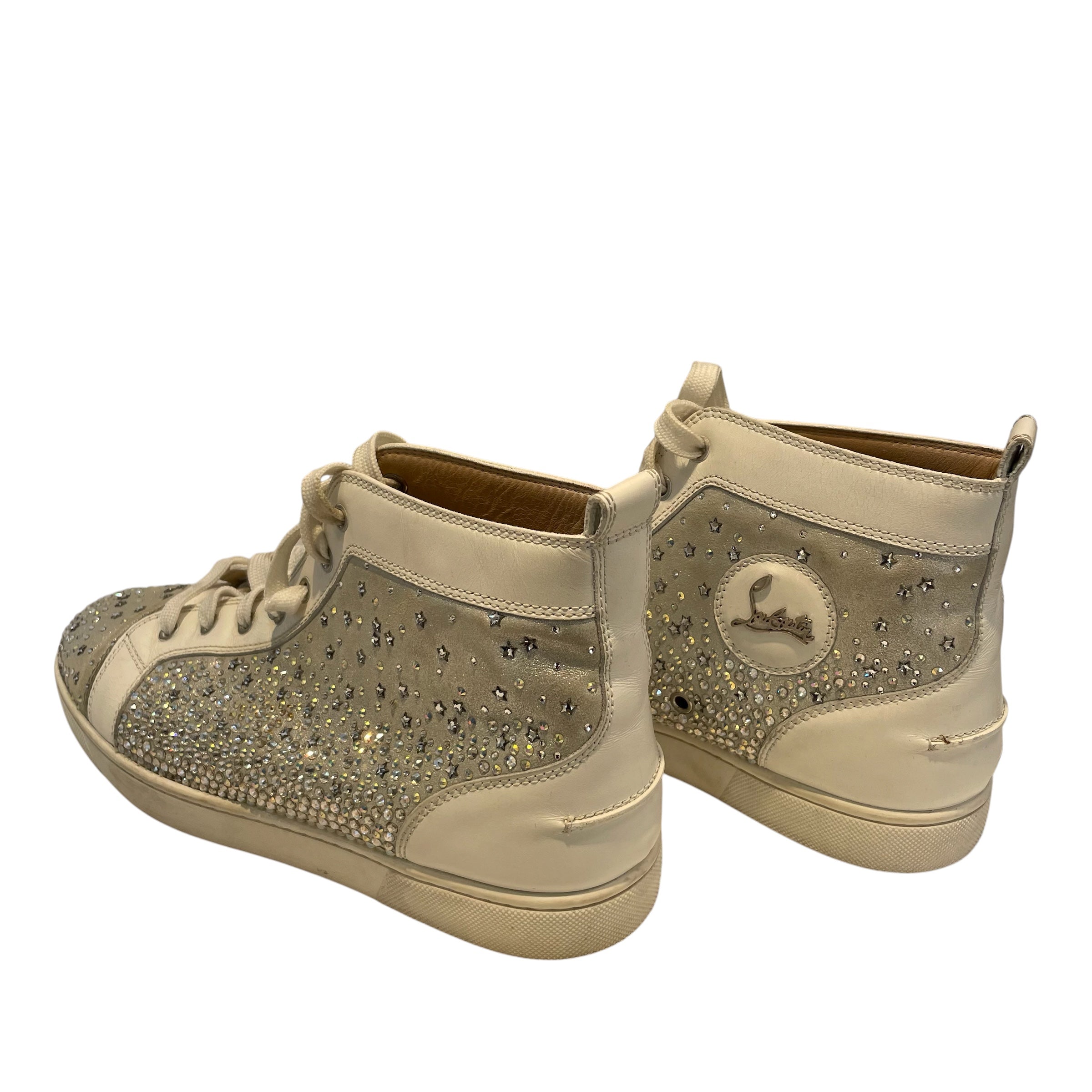 Christian Louboutin/Hi-Sneakers/EU 42.5/Leather/SLV/STARS/GEMS view 2