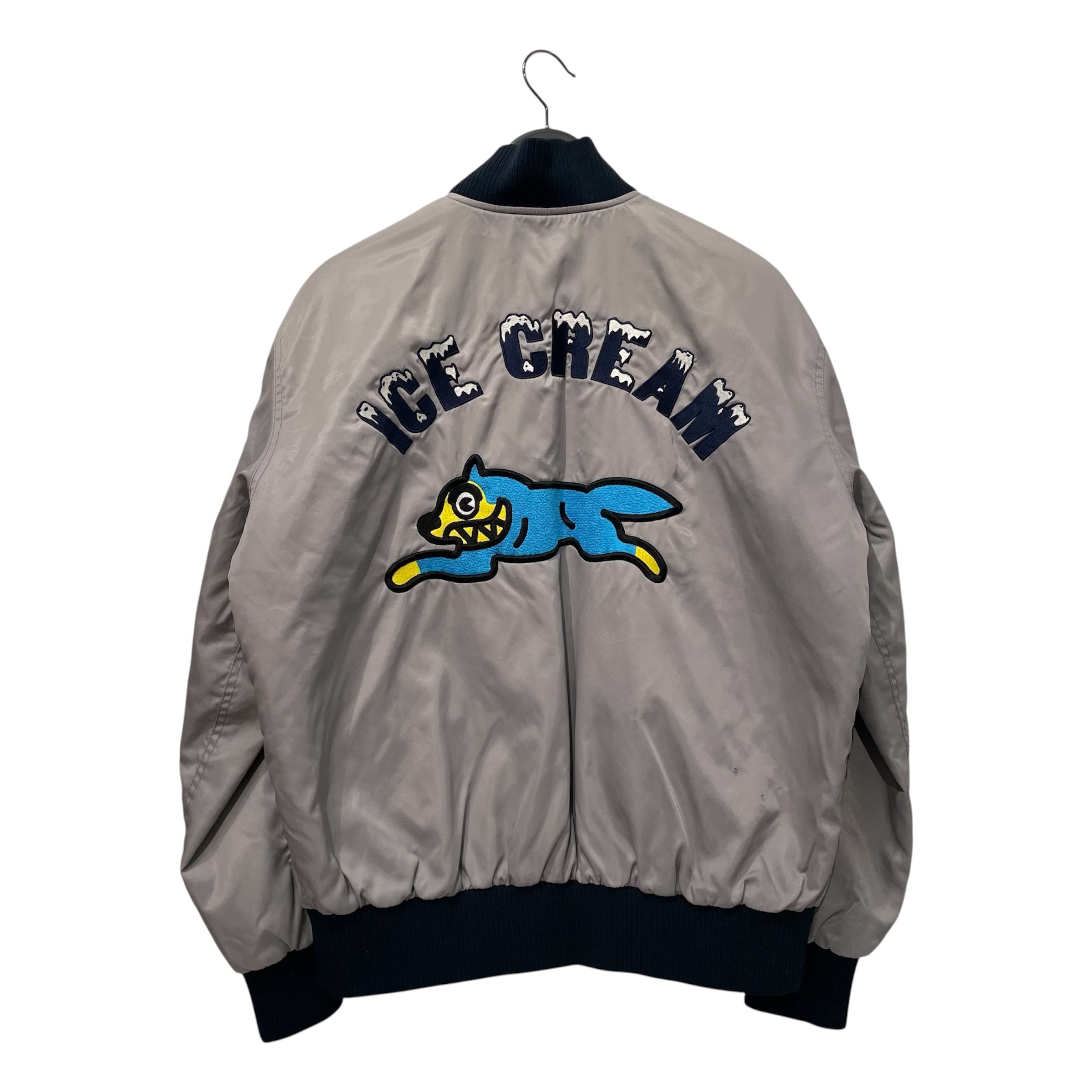 BILLIONAIRE BOYS CLUB/Baseball Jkt/L/Nylon/GRY/ice cream 03 view 2
