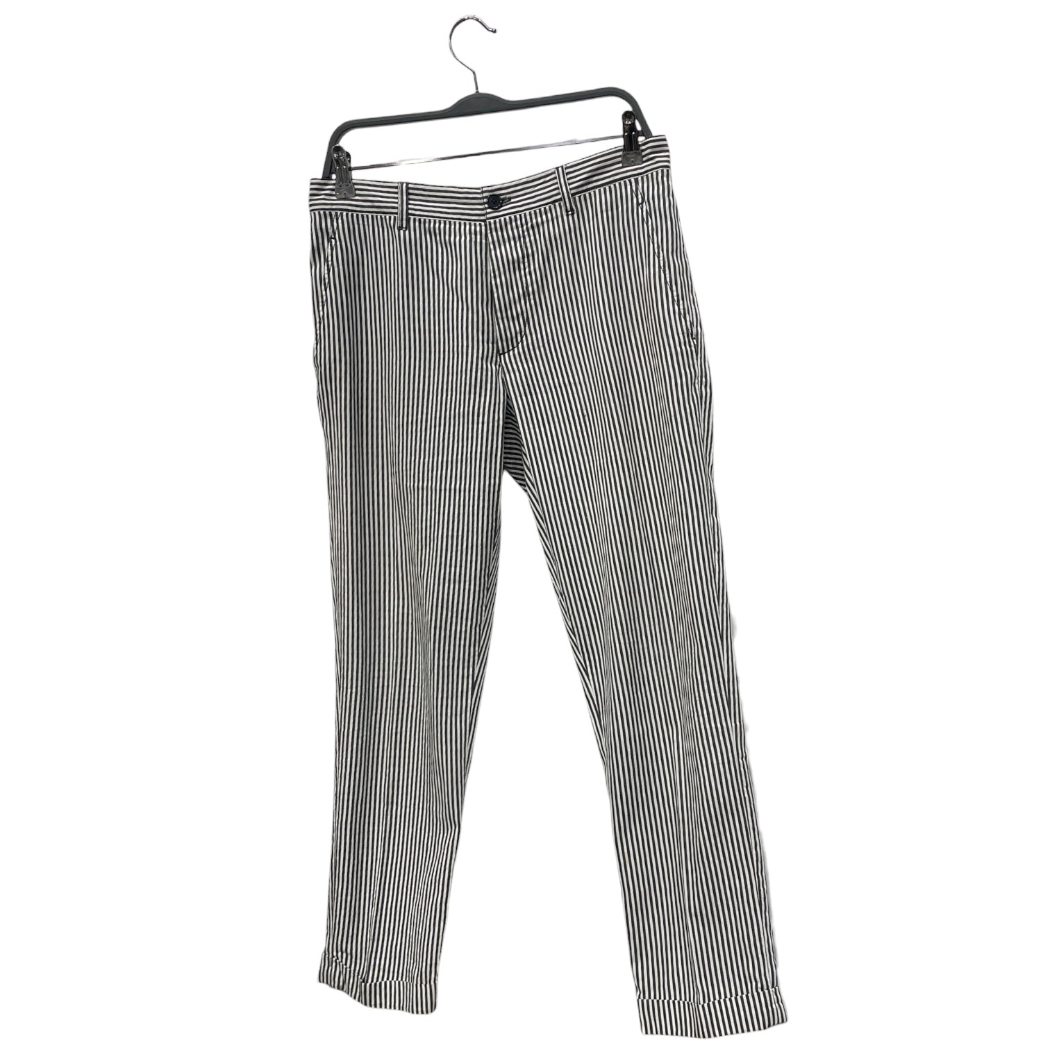 ANN DEMEULEMEESTER/Slacks/S/Cotton/WHT/Stripe/STRIPED DRESS PANTS view 1