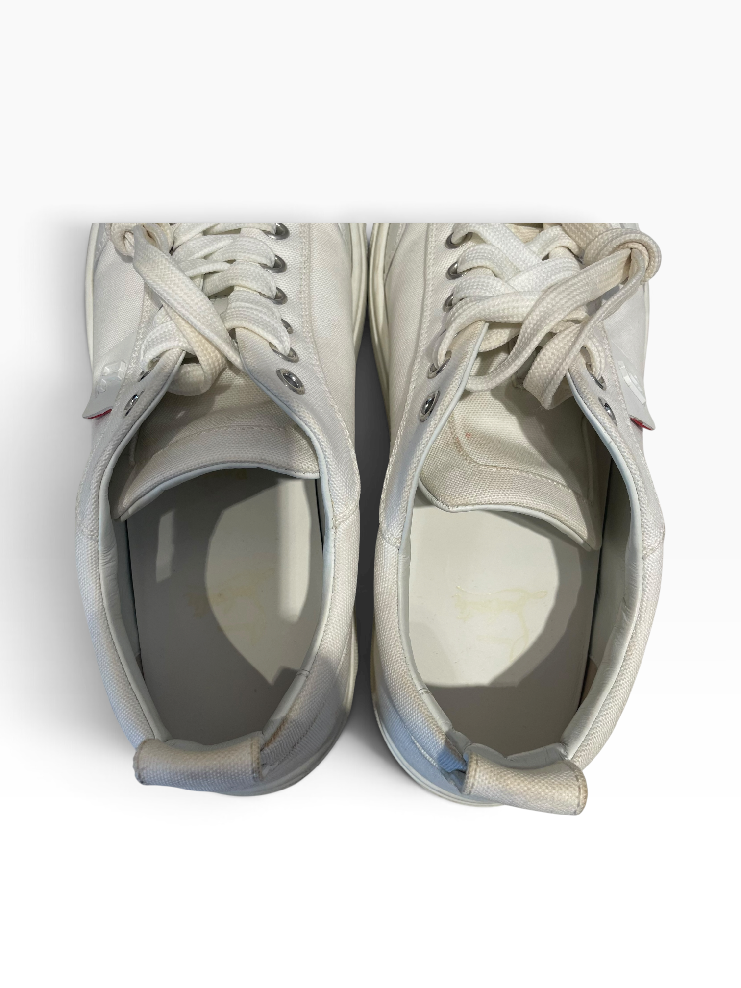 Christian Louboutin/Low-Sneakers/EU 40/Cotton/WHT/SIMPLERUI view 5