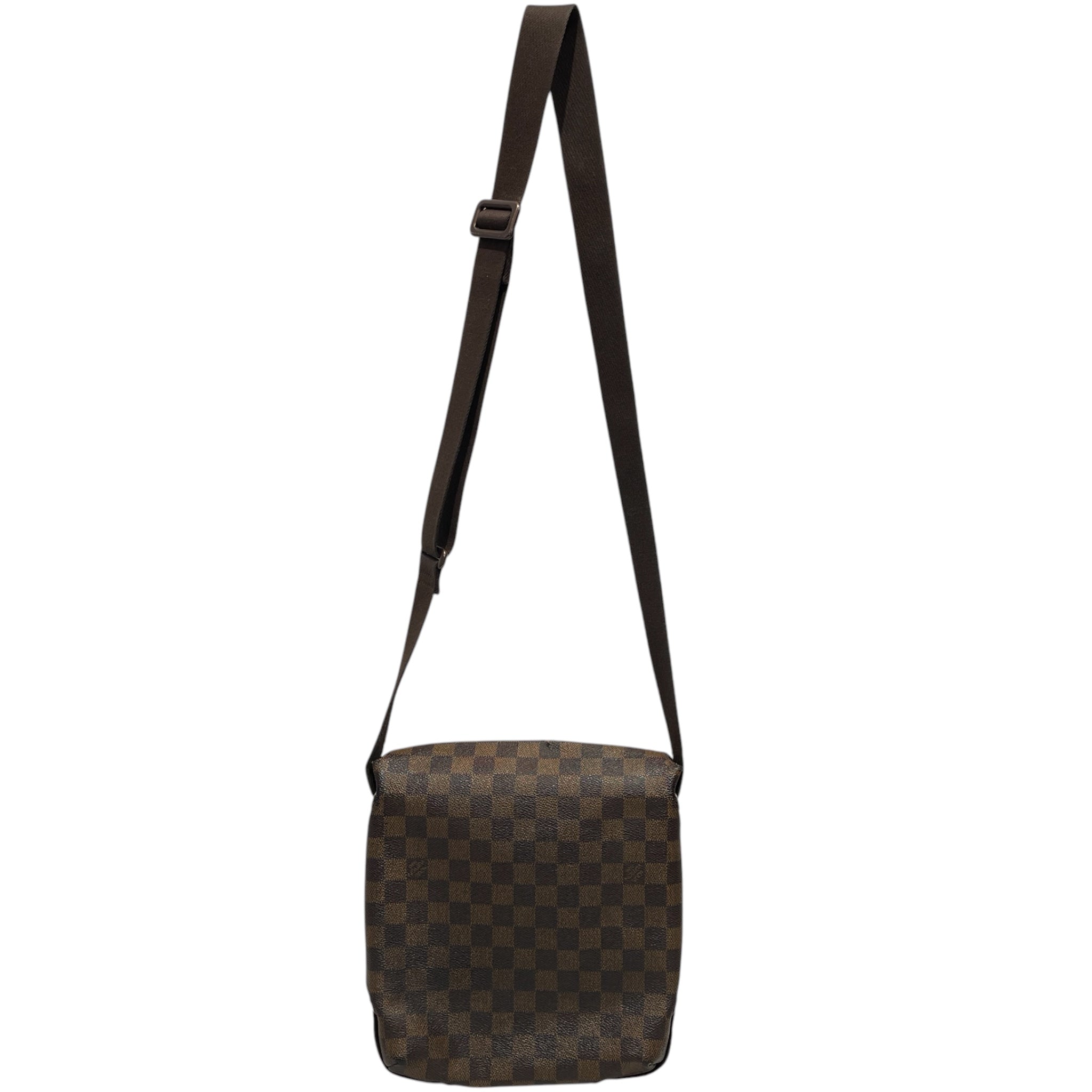 LOUIS VUITTON/Cross Body Bag/Monogram/Cotton/BRW/DAMIER EBENE BROOKLYN view 2