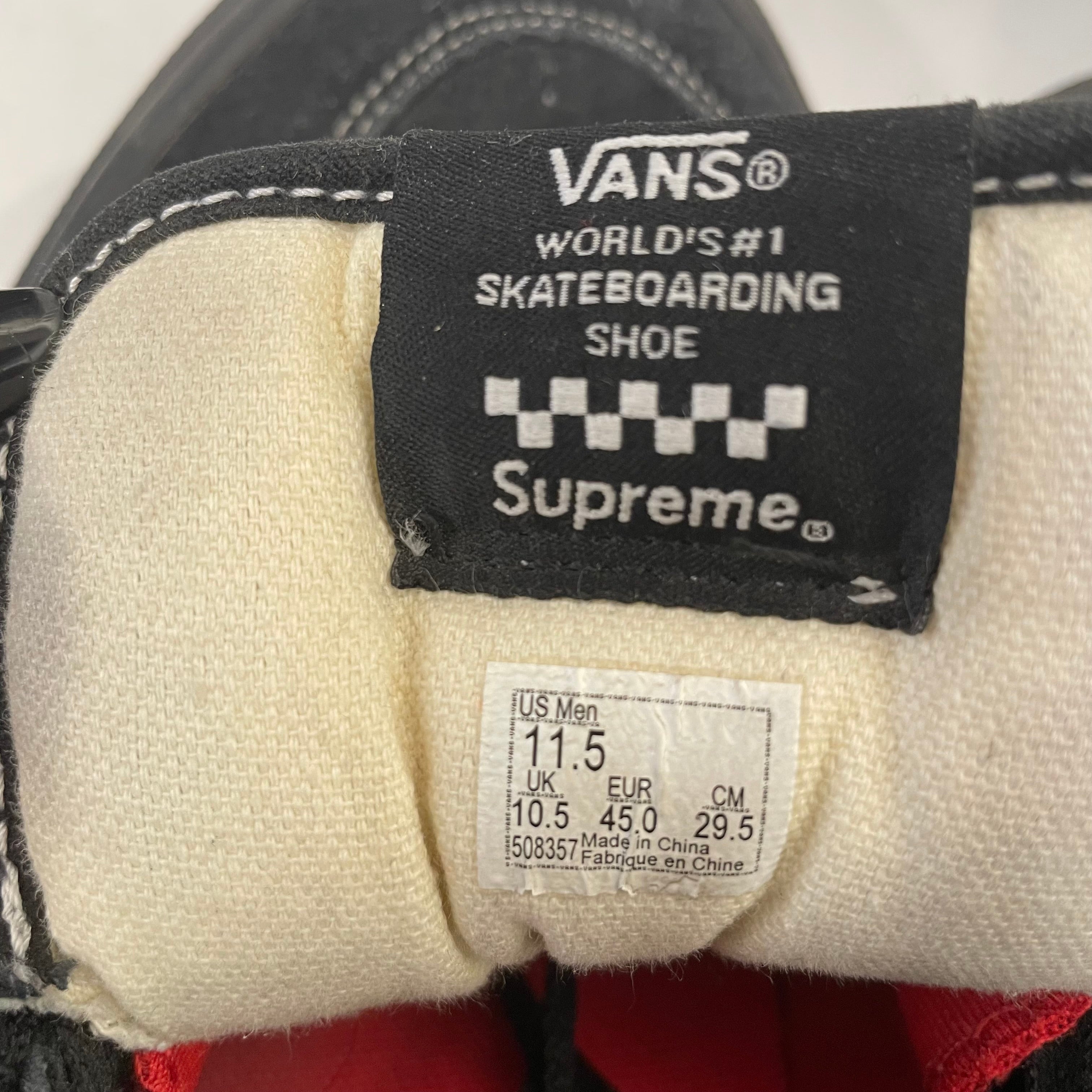 VANS/Supreme/Low-Sneakers/US 11.5/Leopard/Cotton/BLK/HALF CAB LEOPARD view 8