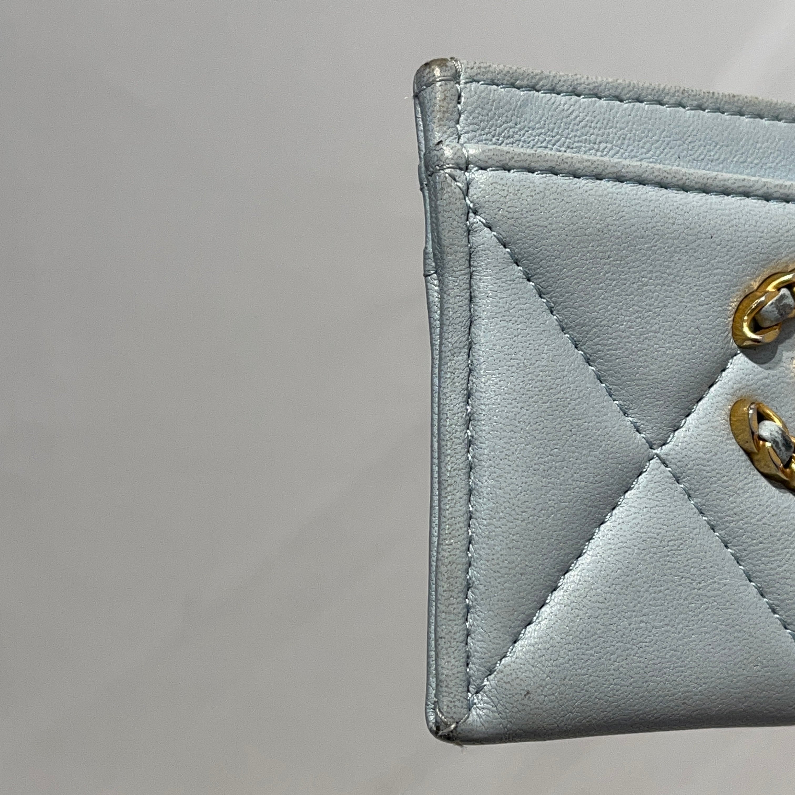 CHANEL/Card Case/Leather/GRY/L's/chanel 19 quilted view 9
