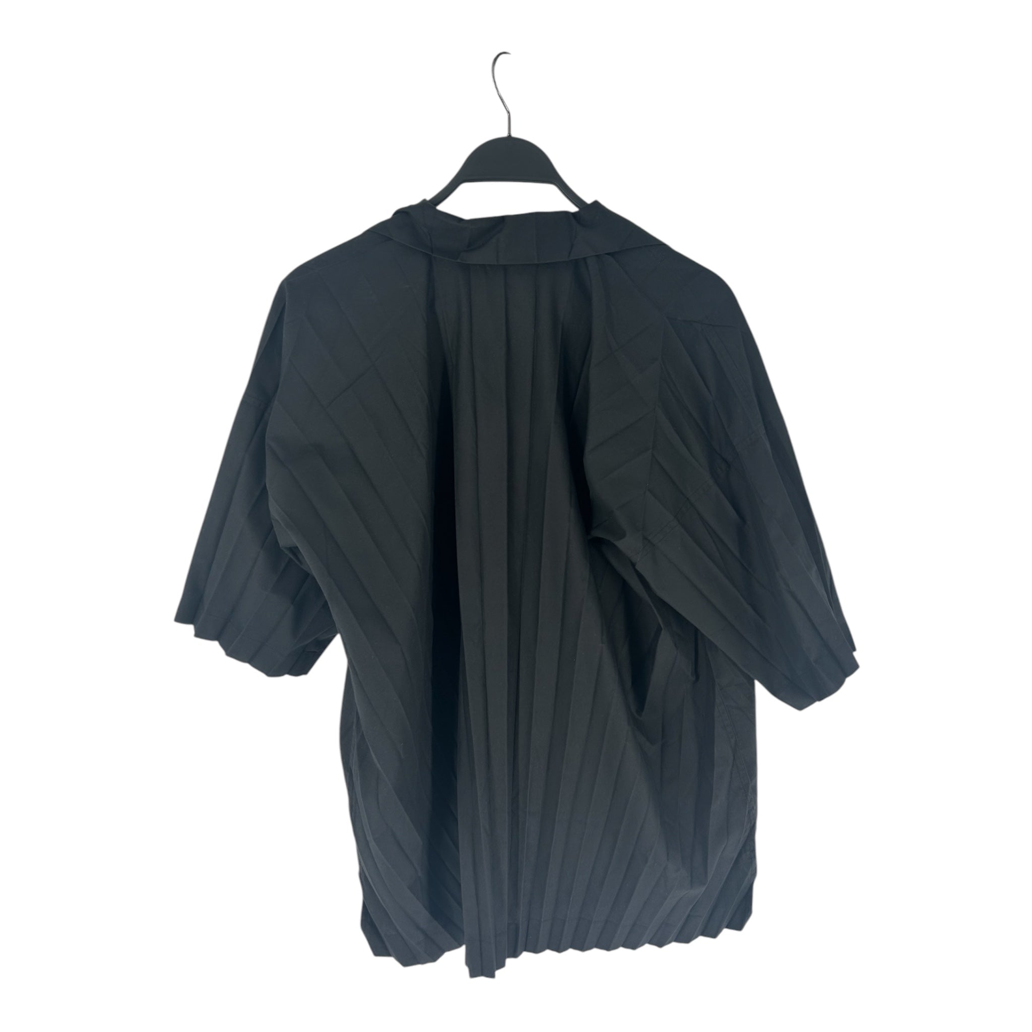 HOMME PLISSE ISSEY MIYAKE/SL Shirt/4/Polyester/BLK/hp68-fj009/ lining look thrght view 2