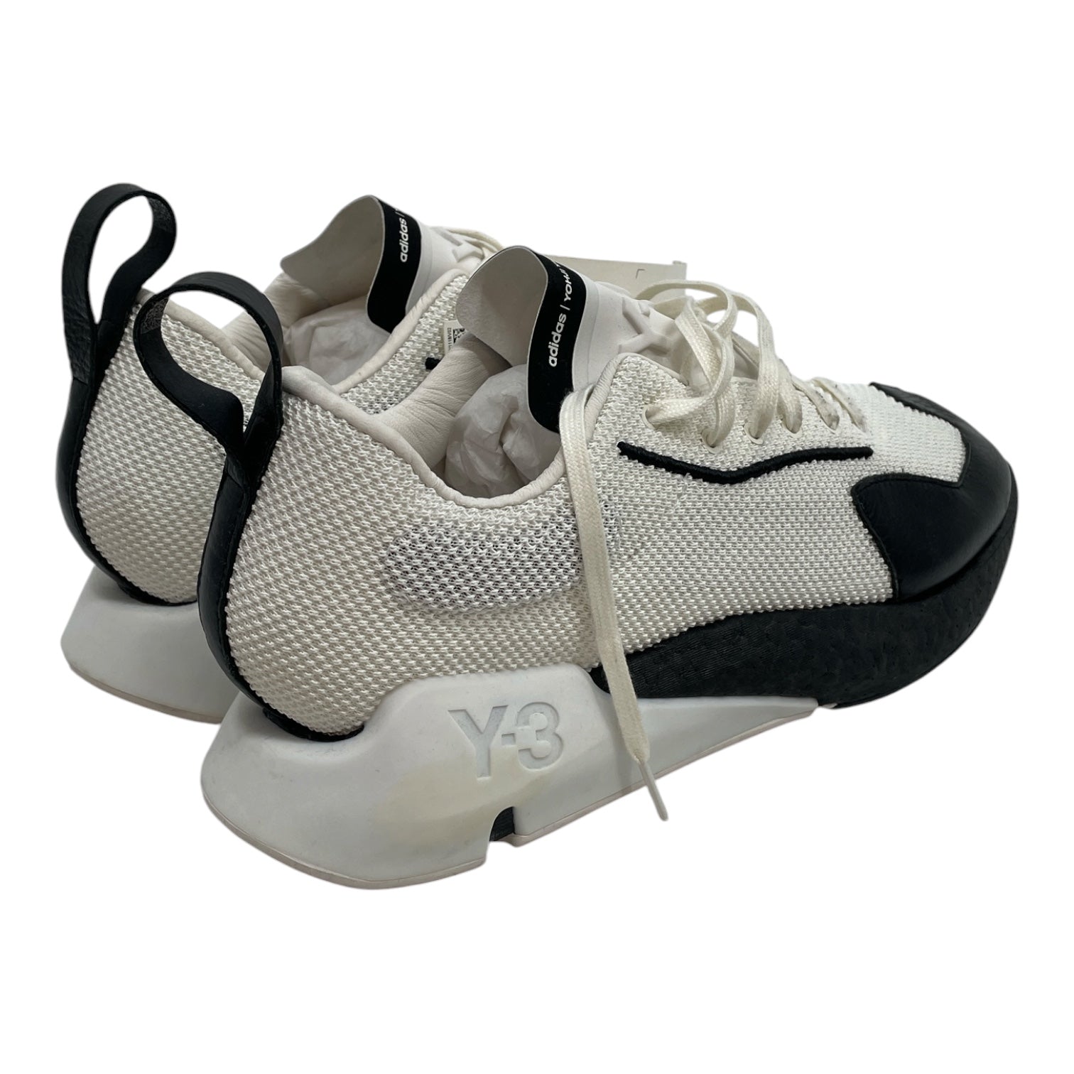Y-3/Low-Sneakers/US 11/Leather/WHT/LEATHER TOE/EXAGGERATED HEEL view 2