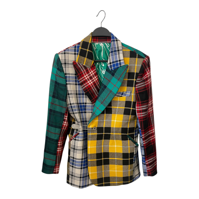 CHARLES JEFFREY LOVERBOY/Spring Coat/M/Wool/MLT/Plaid/SS19