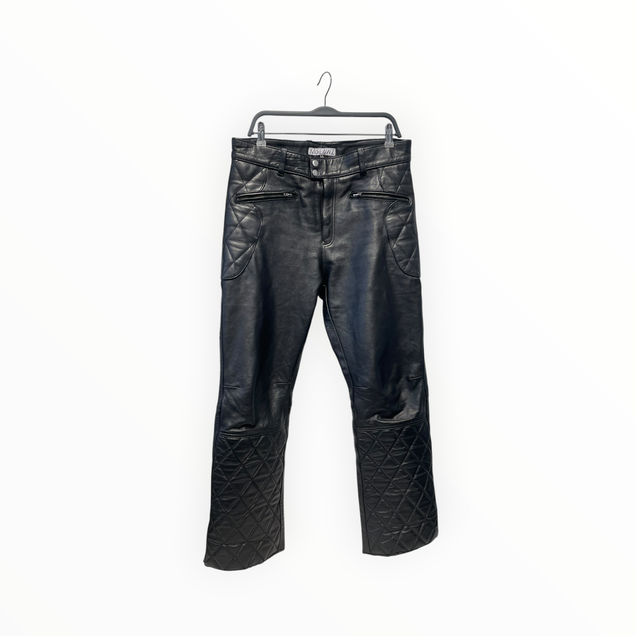 MOLAWS/Straight Pants/L/Leather/BLK/QUILTED LEATHER view 1