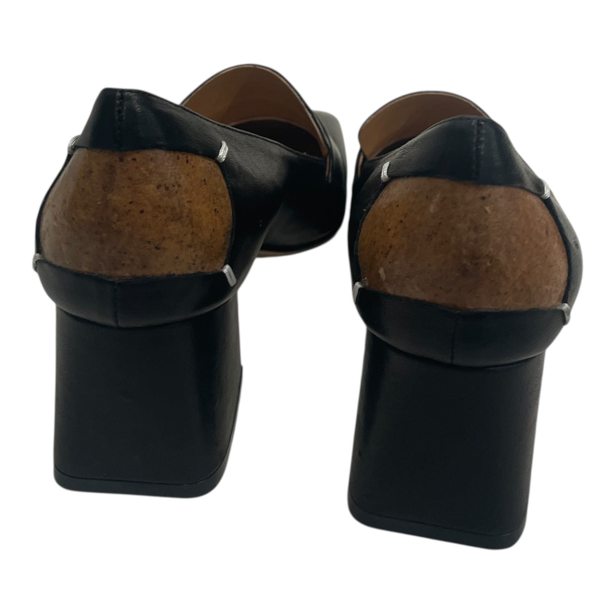 Maison Margiela/Heels/EU 35/Leather/BLK/CUT OUT HEEL SQUARE TOE HEEL view 3