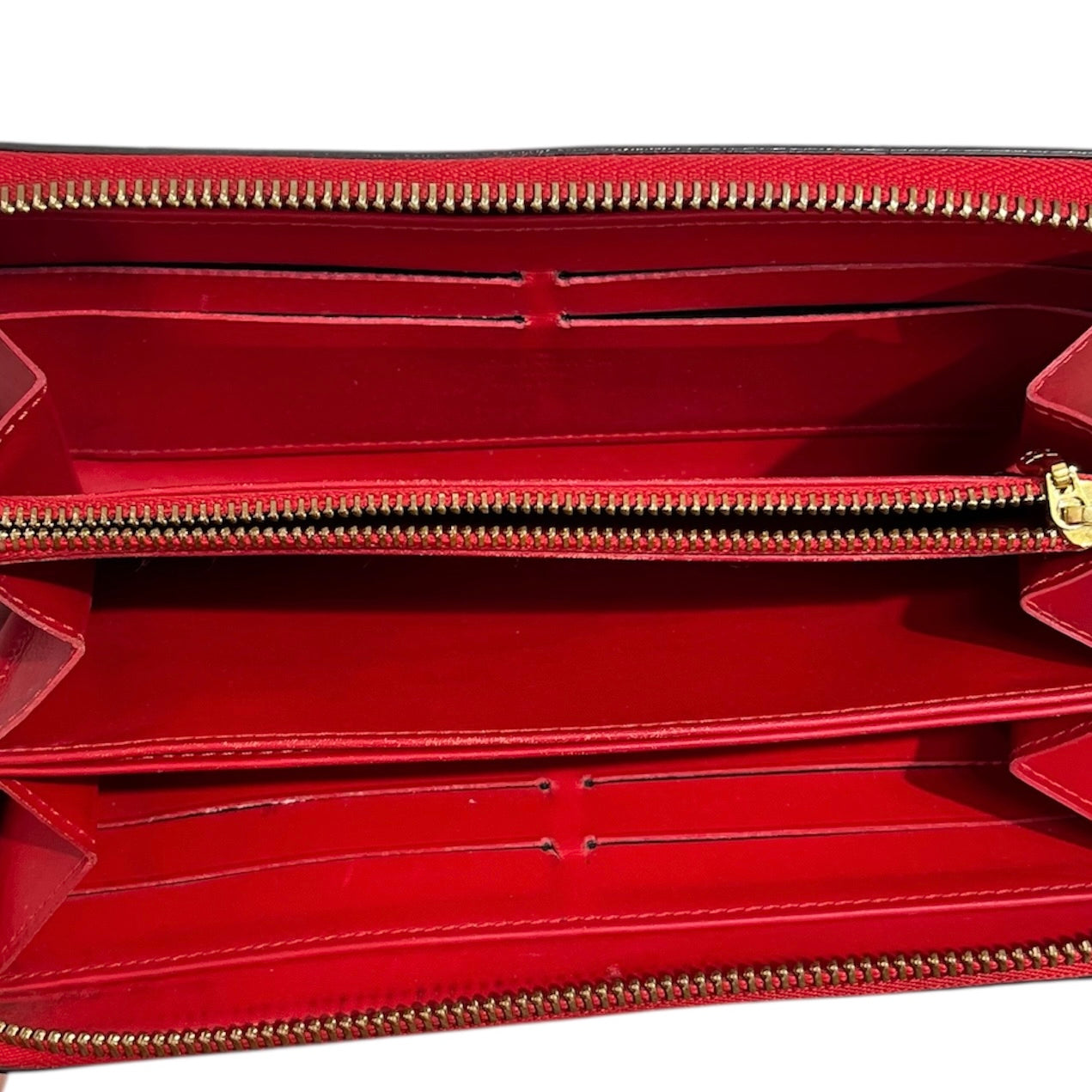 LOUIS VUITTON/Long Wallet/Monogram/Leather/RED/POMME DAMOUR PATENT DESIGN view 5