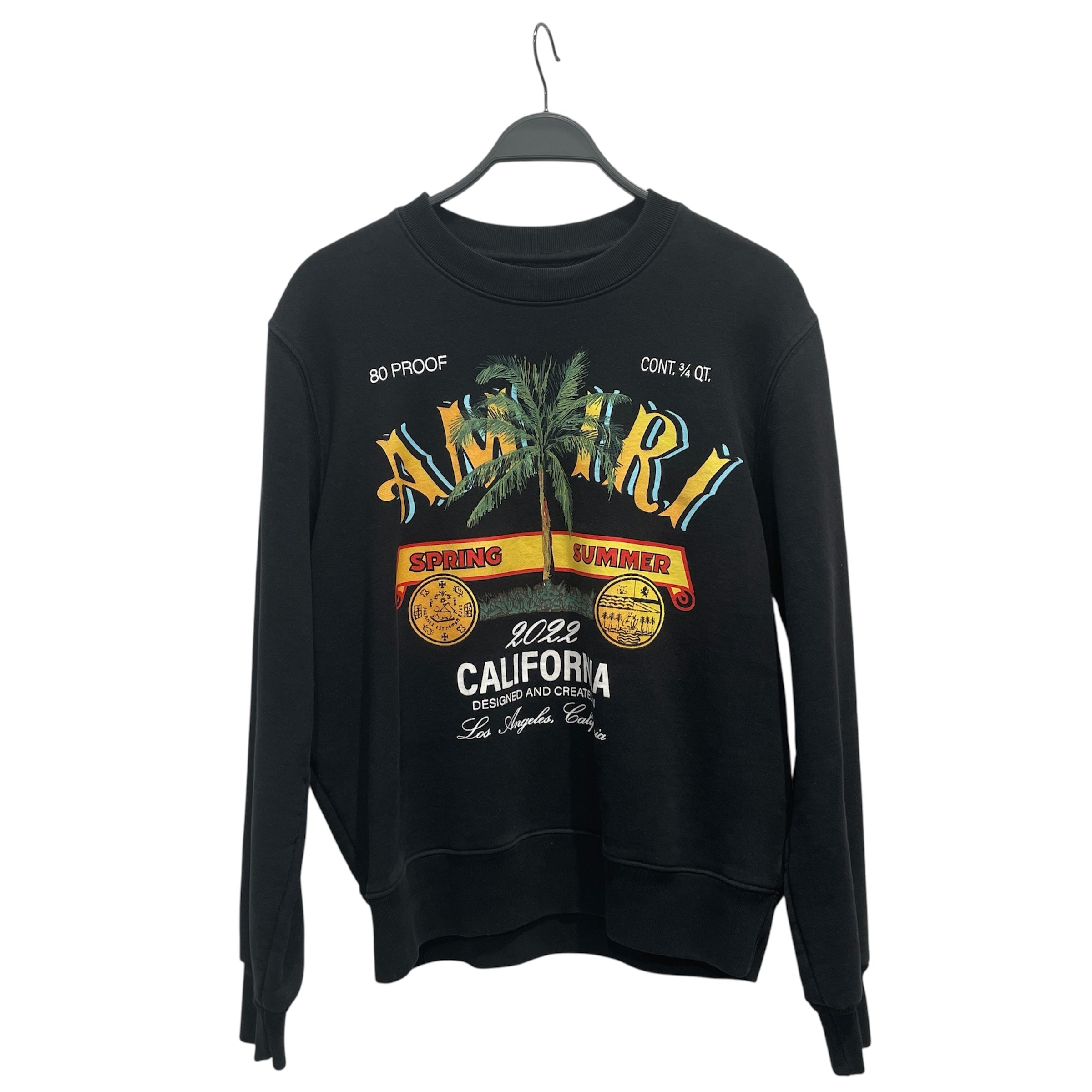 AMIRI/Sweatshirt/S/Cotton/BLK/RUM LABEL LS view 1