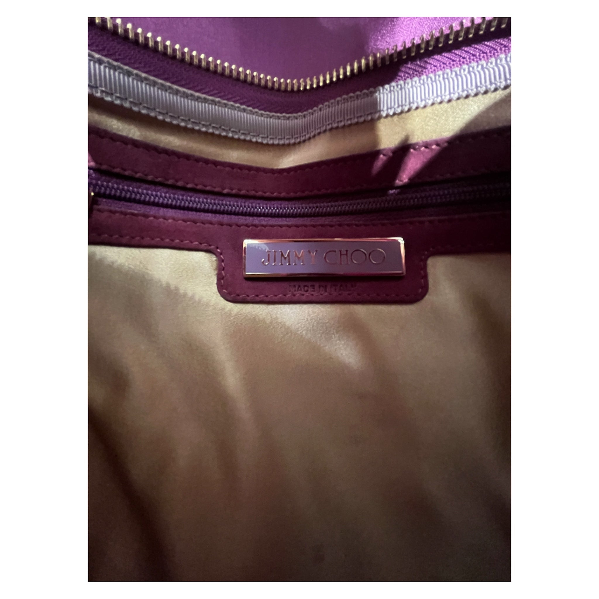 JIMMY CHOO/Clutch Bag/PPL/tassle on gold loop view 5
