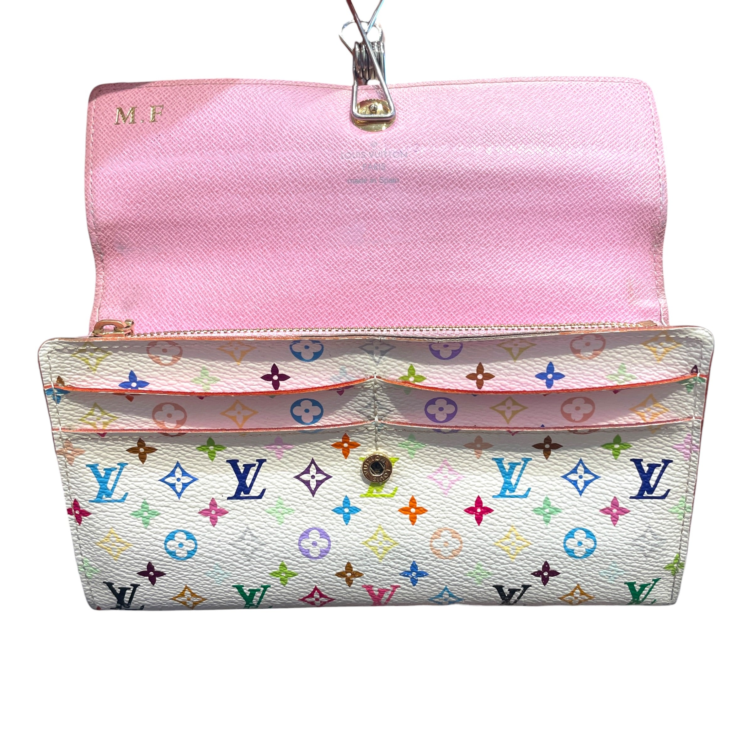 LOUIS VUITTON/Long Wallet/Monogram/Leather/MLT/L's/Multicolor Sarah Blanc Wallet view 3