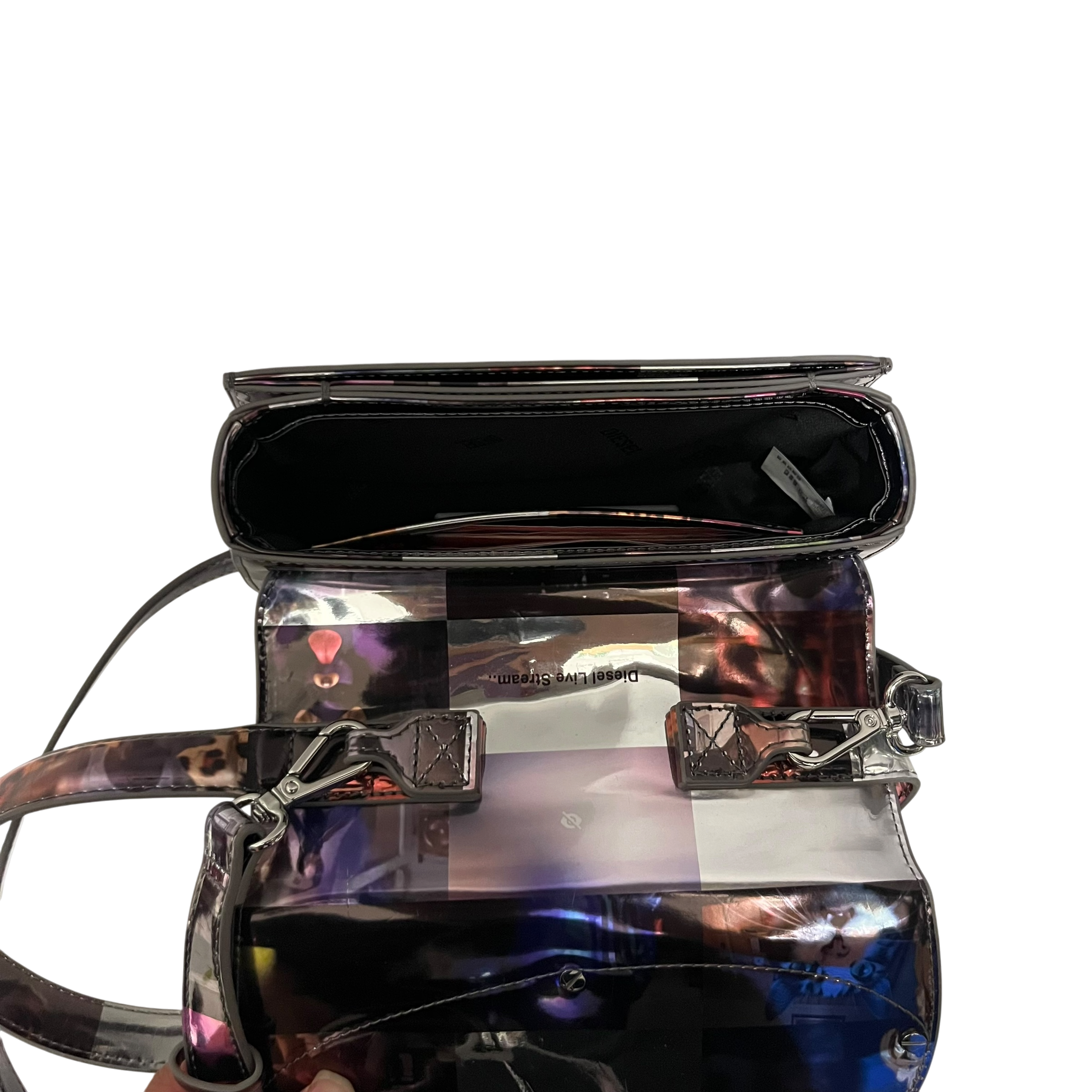 DIESEL/Cross Body Bag/Graphic/Acrylic/MLT/diesel live stream logo bag view 7