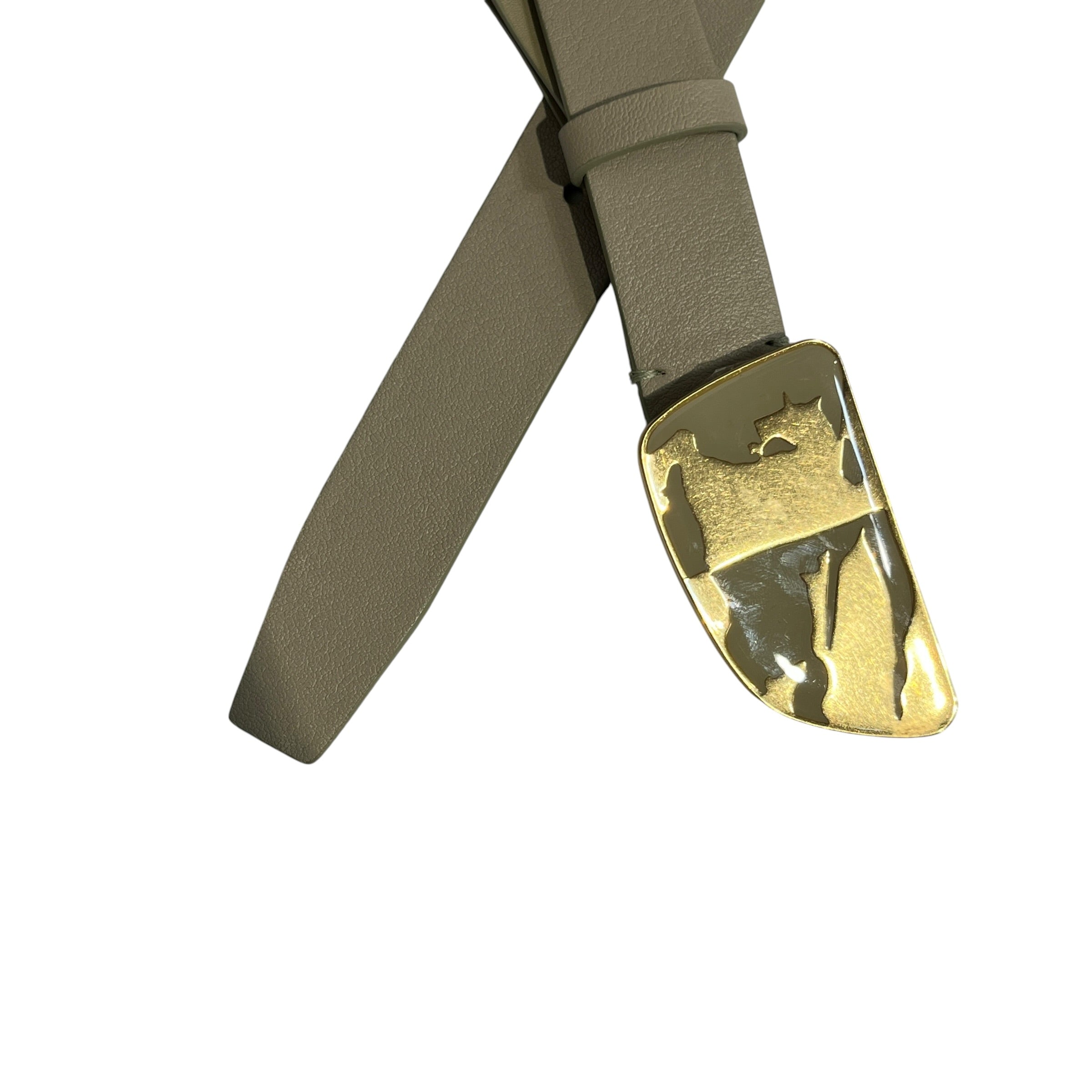 BURBERRY/Belt/Leather/GRN/L's/gold logo buckle view 2