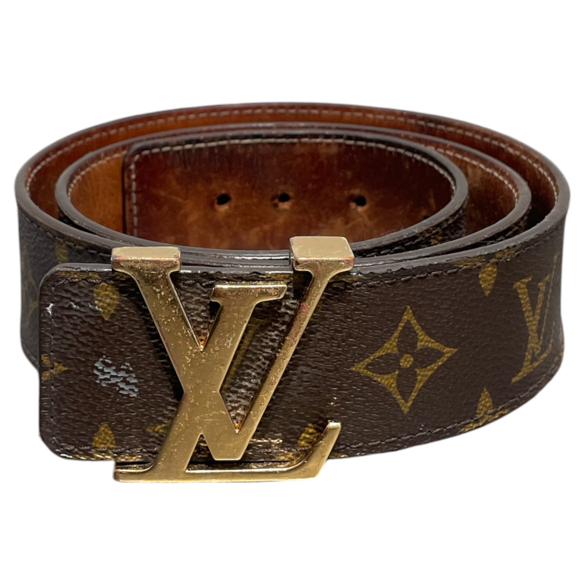 LOUIS VUITTON/Belt/Monogram/Leather/BRW/M's/ view 1