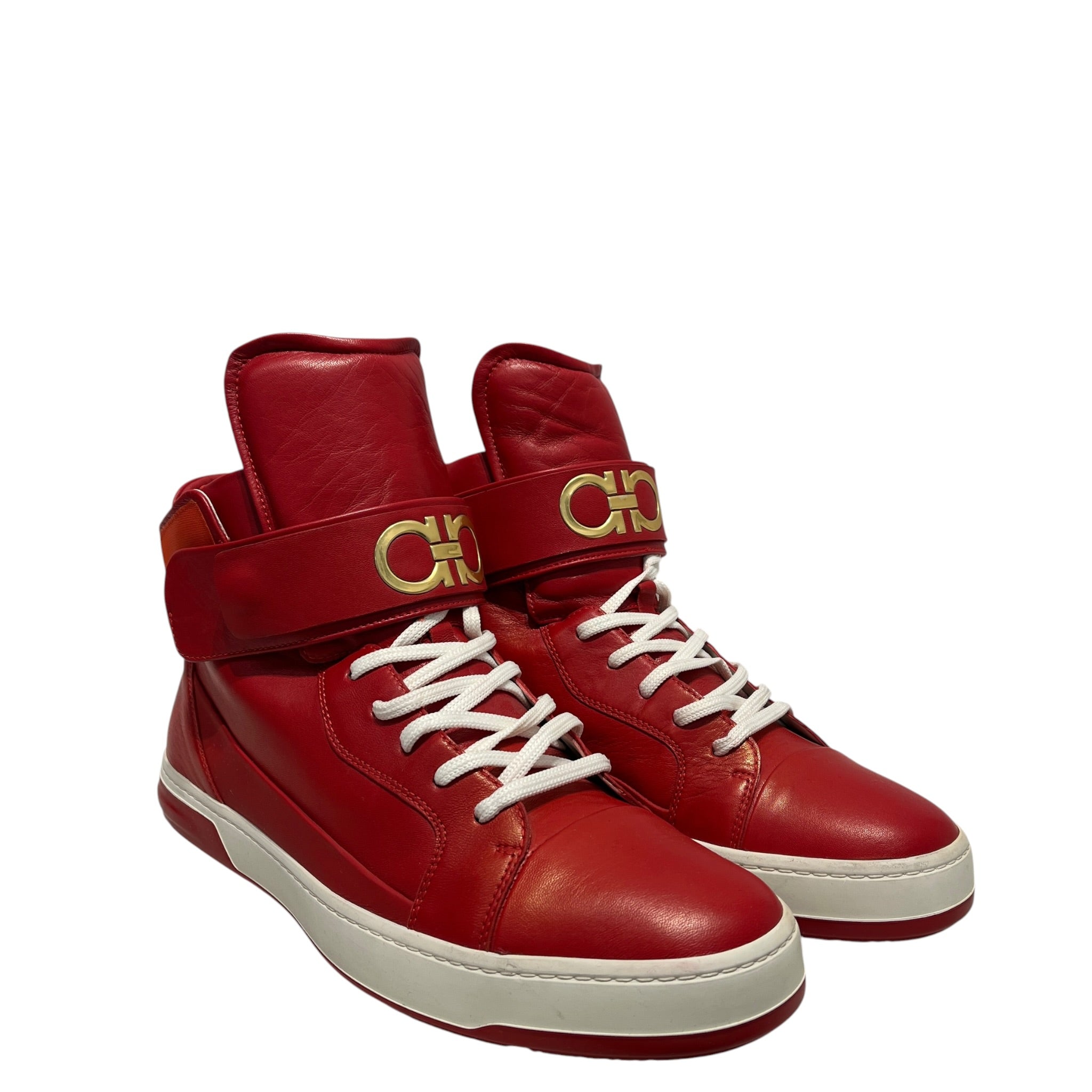 Salvatore Ferragamo/Hi-Sneakers/US 13/RED/NAYON HIGHTOP SNEAKER view 1