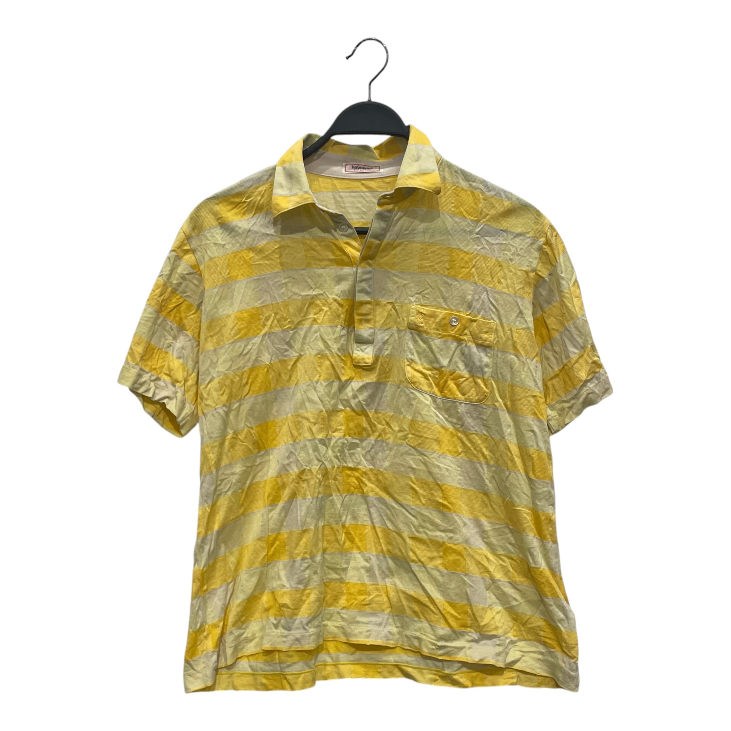 YVES SAINT LAURENT/T-Shirt/L/Cotton/YEL/Stripe/YELLOWSTRIPES view 1