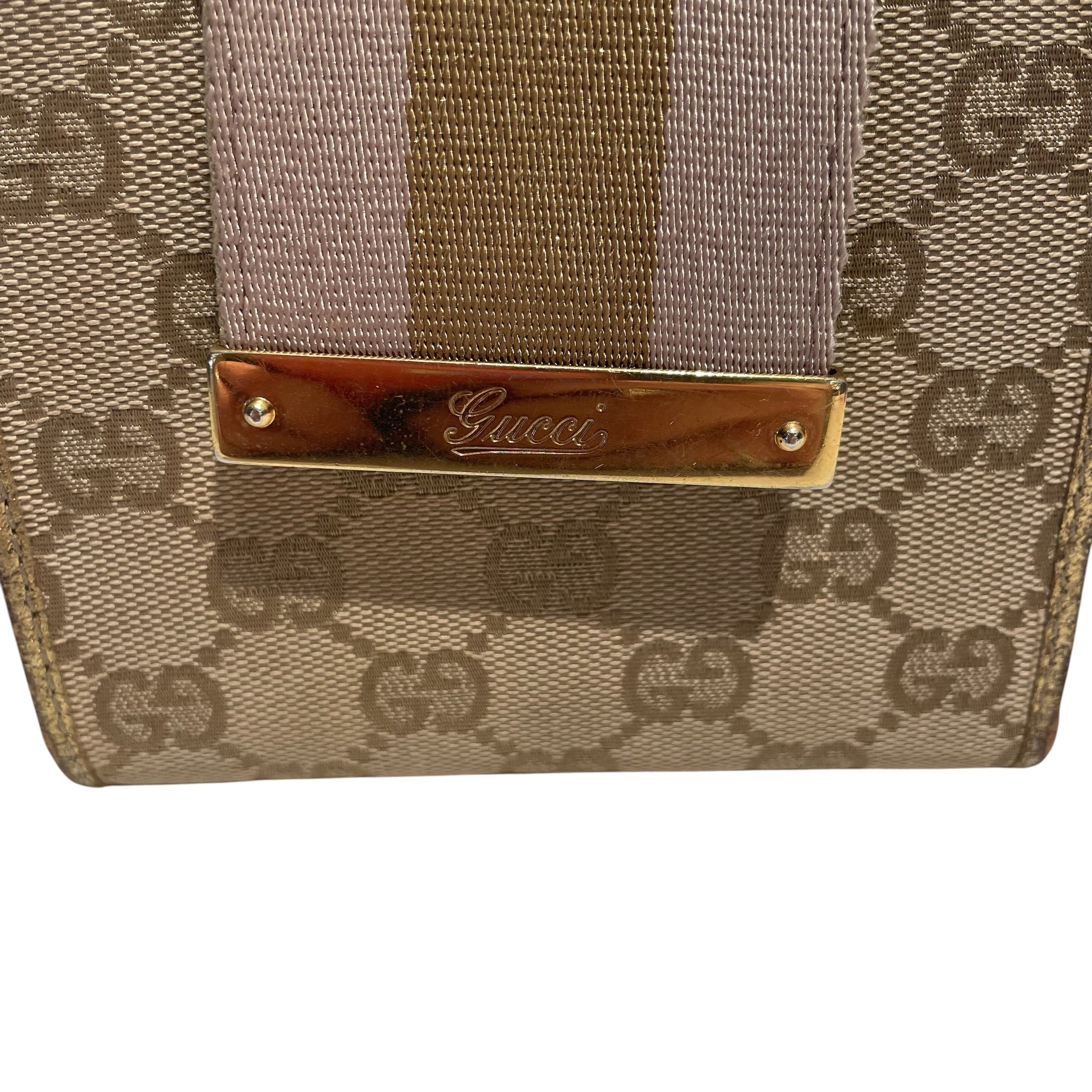 GUCCI/Wallet/Leather/BEG/L's/Pink & Gold French Flap view 2