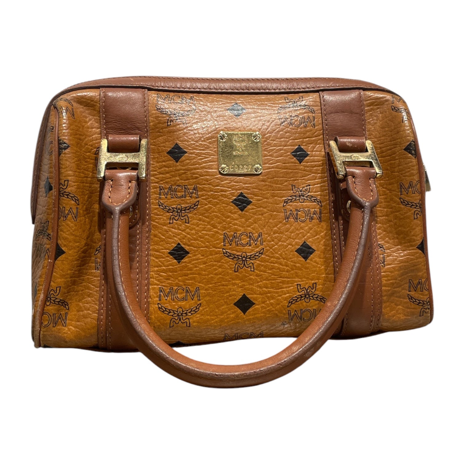 MCM/Hand Bag/Monogram/Leather/BEG/VISETOS BOSTON BAG view 1
