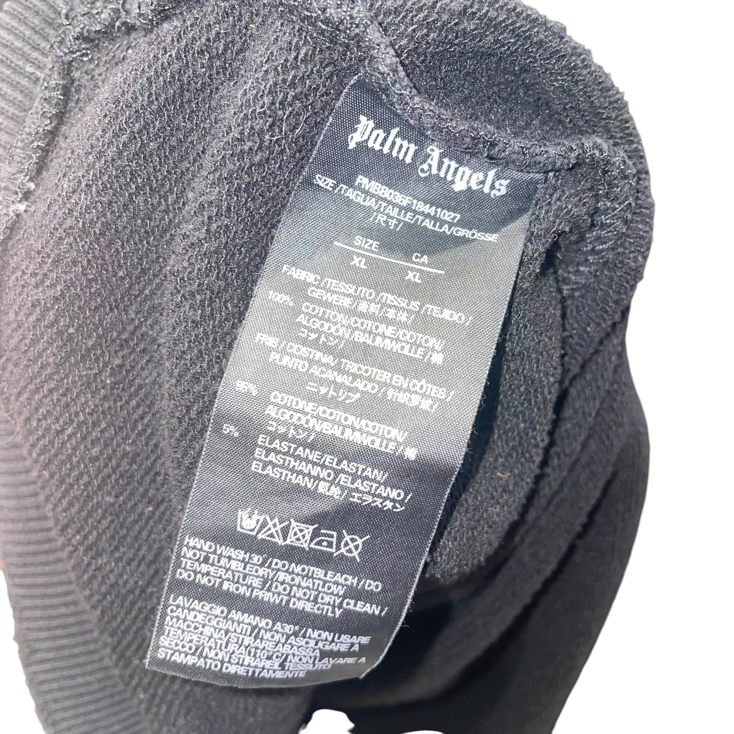 Palm Angels/Hoodie/XL/Cotton/BLK/teddy bear head view 4
