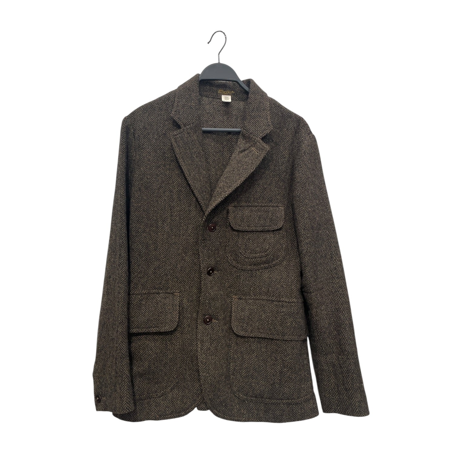 RRL/Tailored Jkt/M/Wool/BRW/Herringbone/TWEED WOOL 3 POCKET/BUTTON view 1
