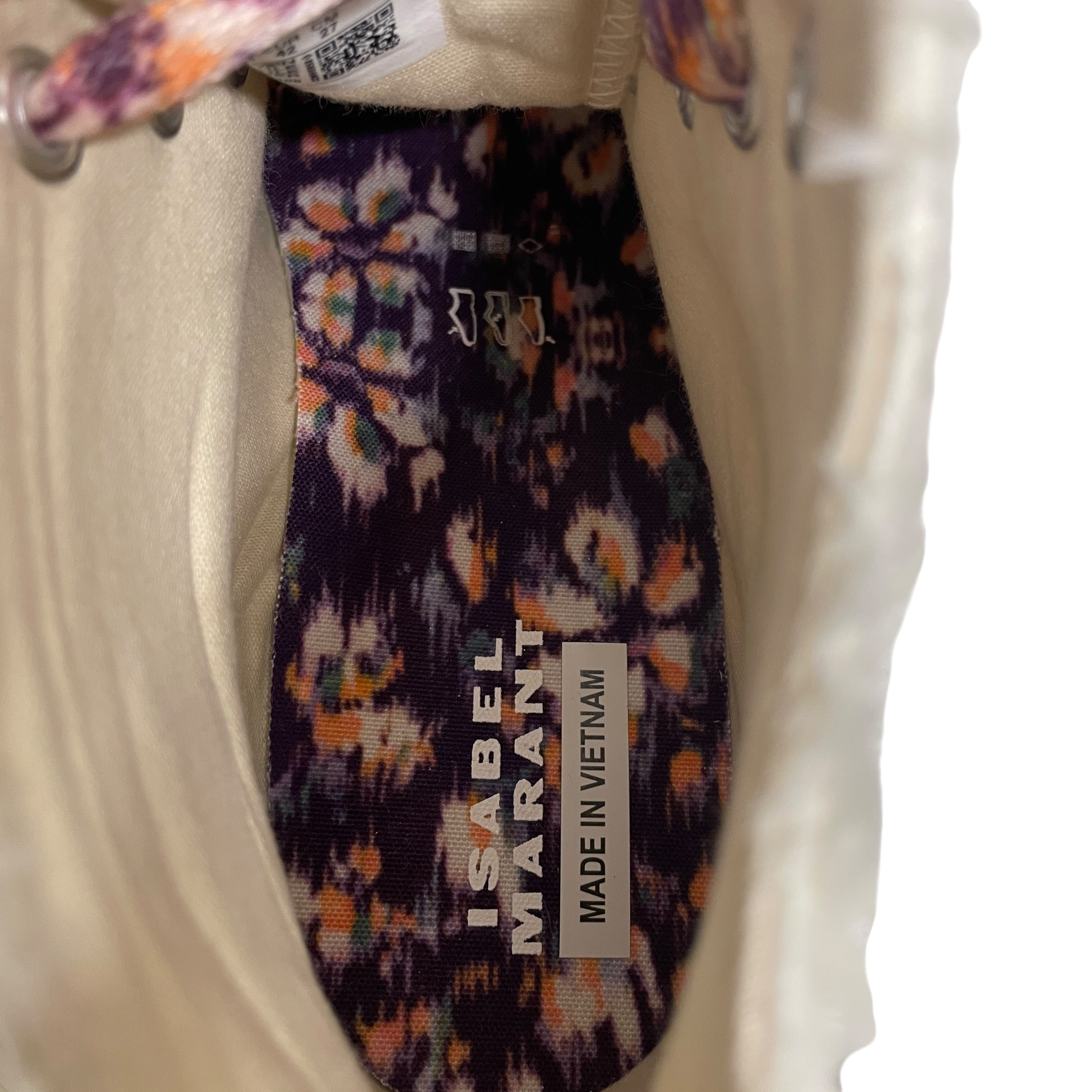CONVERSE/ISABEL MARANT/Hi-Sneakers/US 10.5/Cotton/WHT/WEDGE BLK PATCH view 3