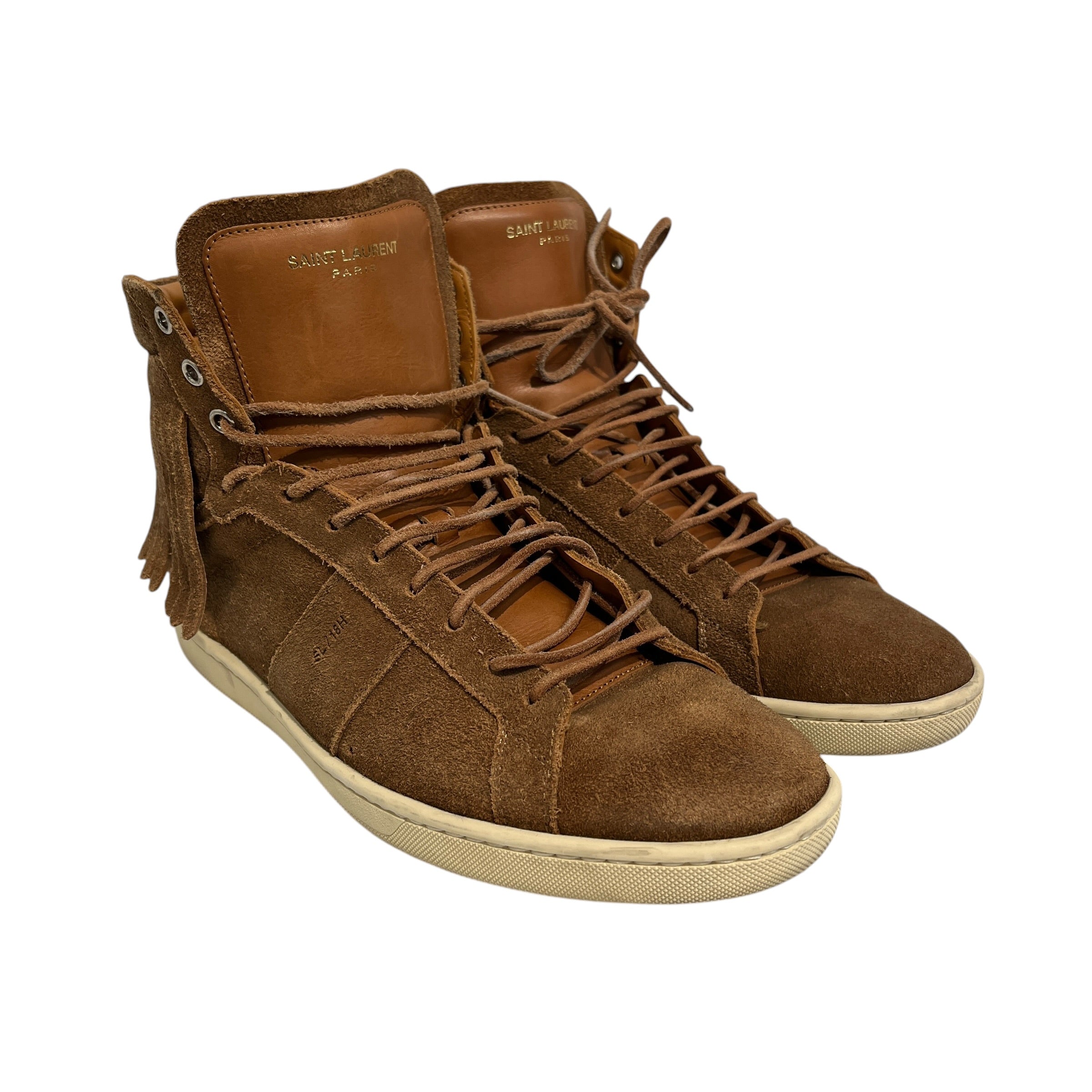 SAINT LAURENT/Hi-Sneakers/EU 41.5/Suede/CML/fringe view 1