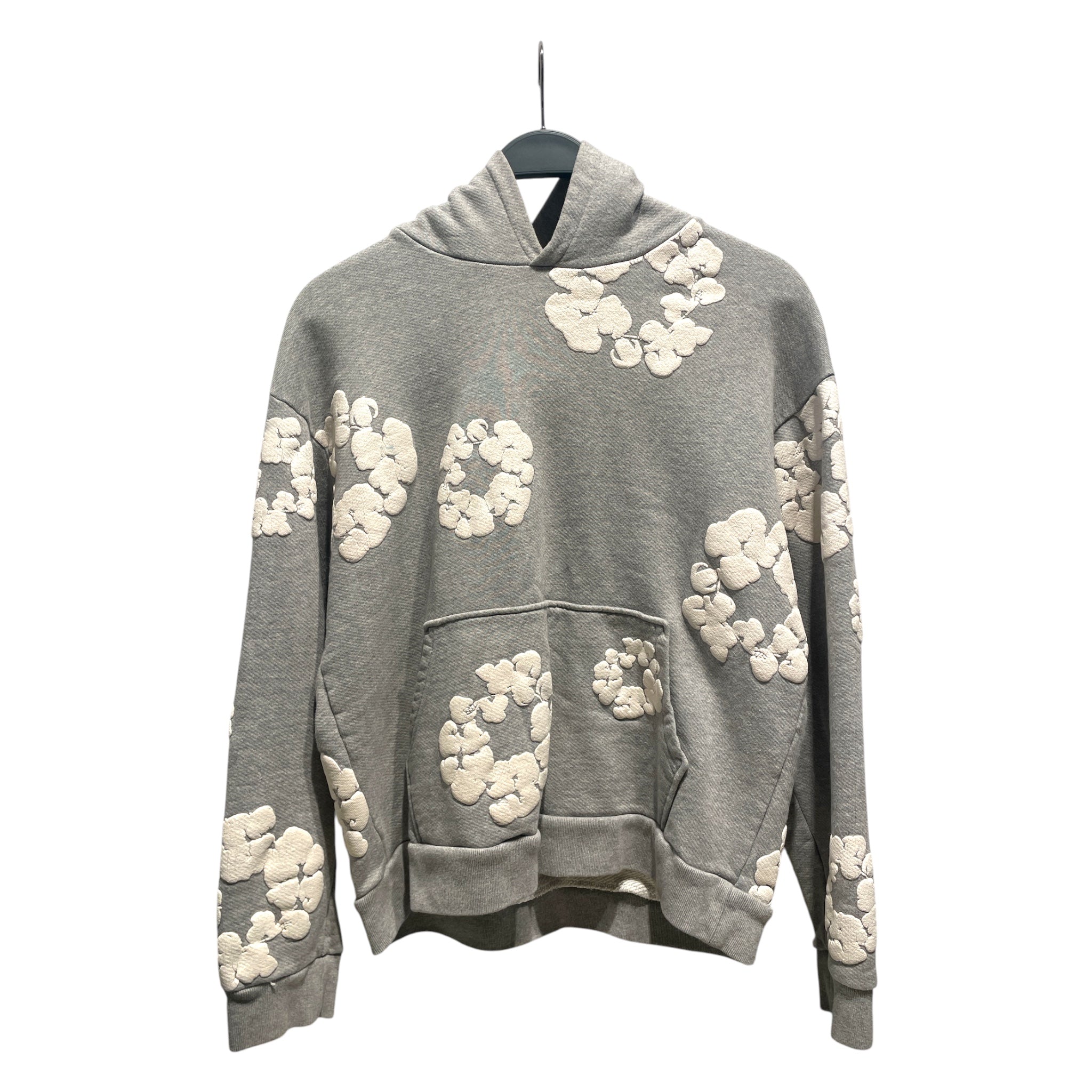 DENIM TEARS/Hoodie/L/All Over Print/Cotton/GRY/Cotton Wreath view 1