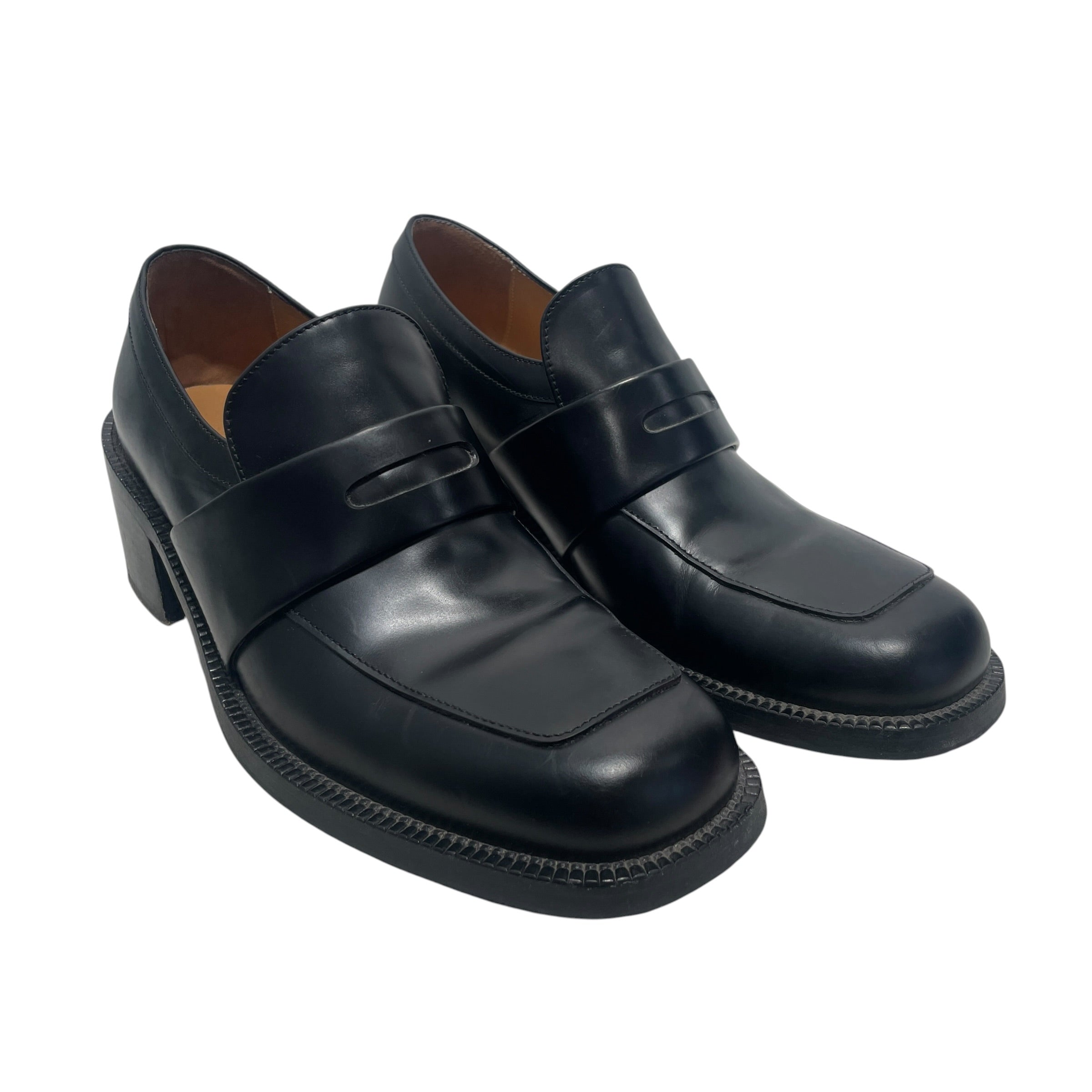 DRIES VAN NOTEN/Loafers/EU 38.5/Leather/BLK/ view 1